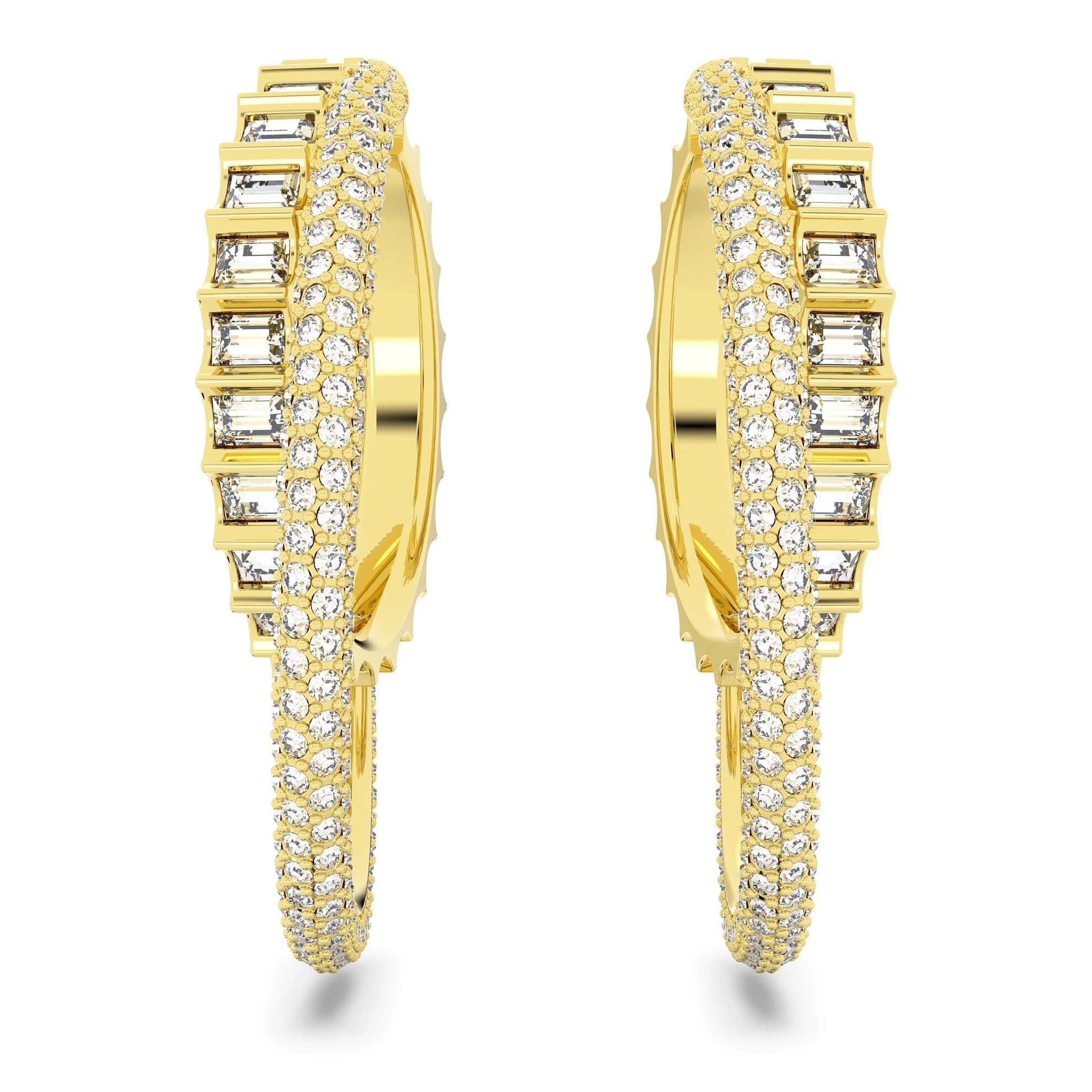 گوشواره طلایی سواروسکی اورجینال Swarovski Rota hoop earrings 5629906 — تصویر ۷