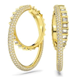 گوشواره طلایی سواروسکی اورجینال Swarovski Rota hoop earrings 5629906