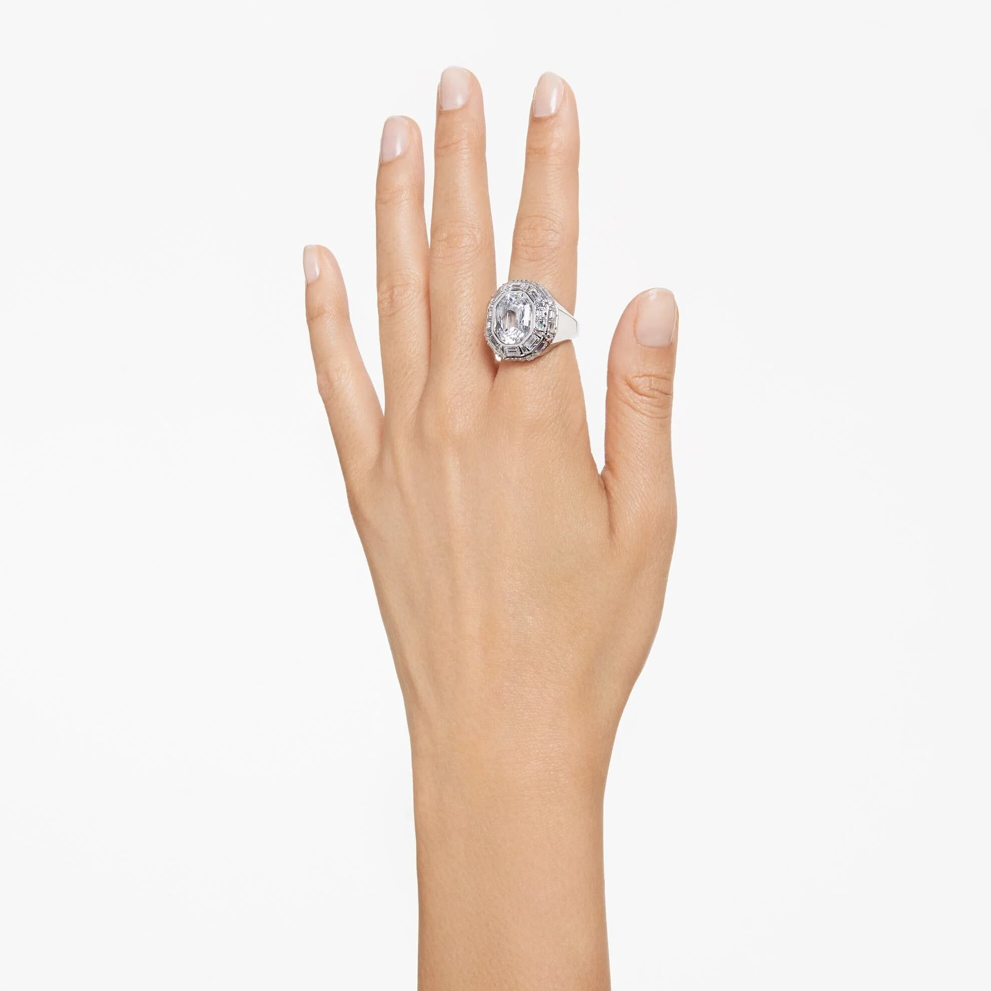 انگشتر سفید سواروسکی اورجینال Swarovski Mesmera Kokteyl Yüzüğü — تصویر ۲