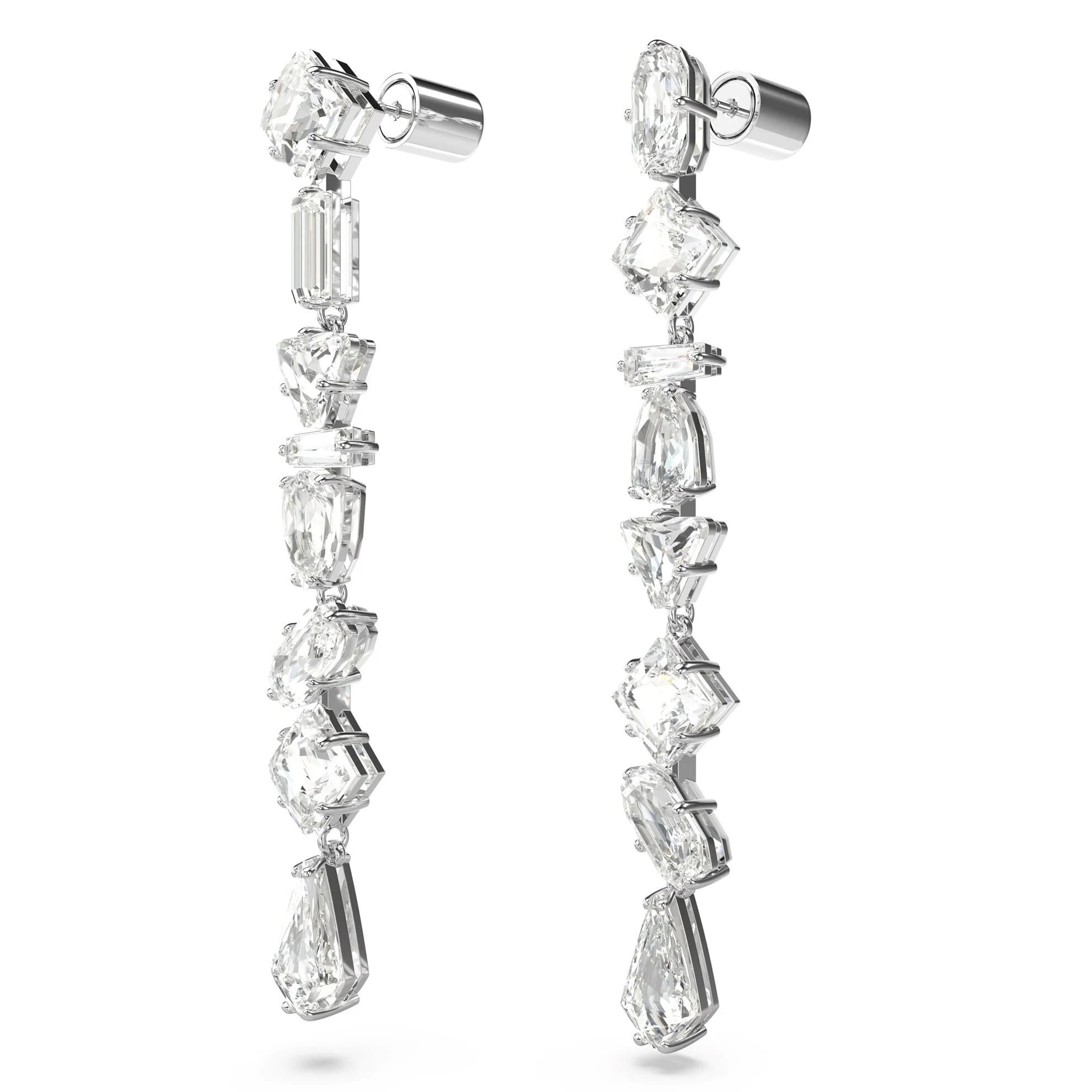 گوشواره سفید سواروسکی اورجینال Swarovski Mesmera damla küpeler 5661687 — تصویر ۵