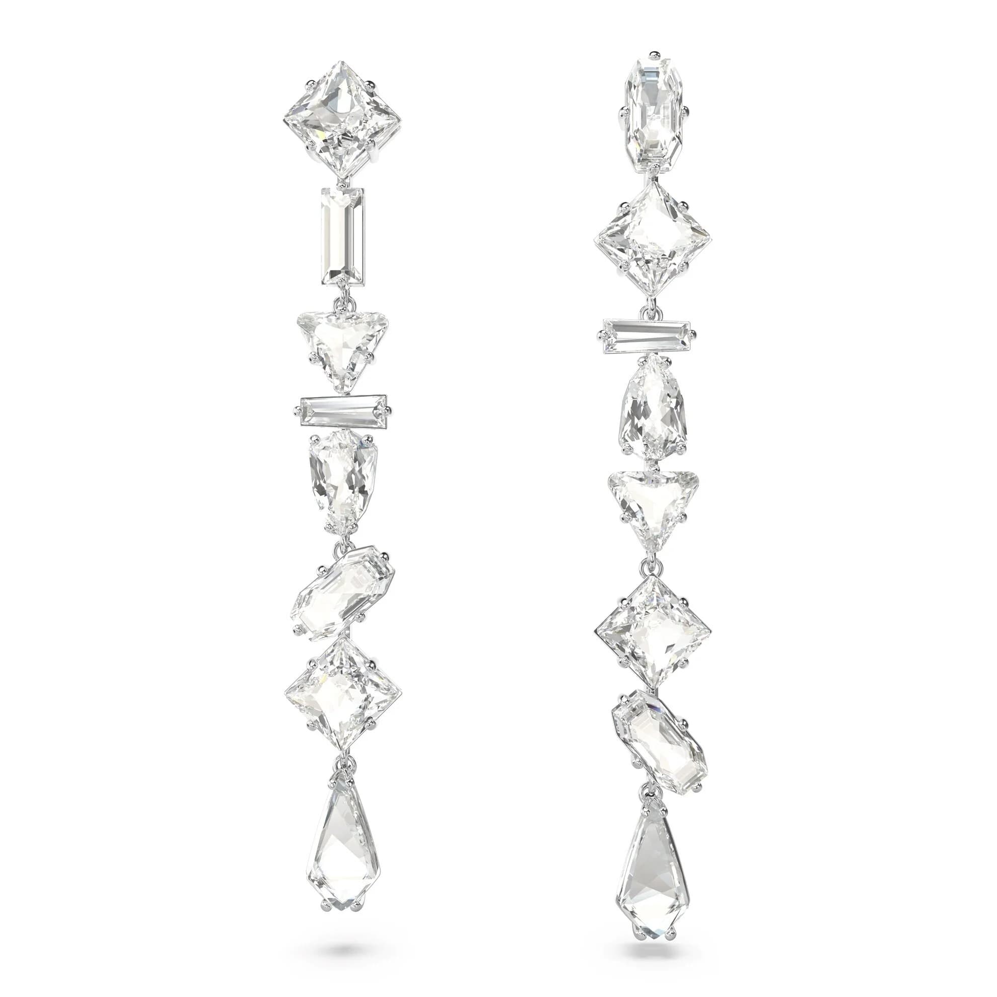 گوشواره سفید سواروسکی اورجینال Swarovski Mesmera damla küpeler 5661687 — تصویر ۳