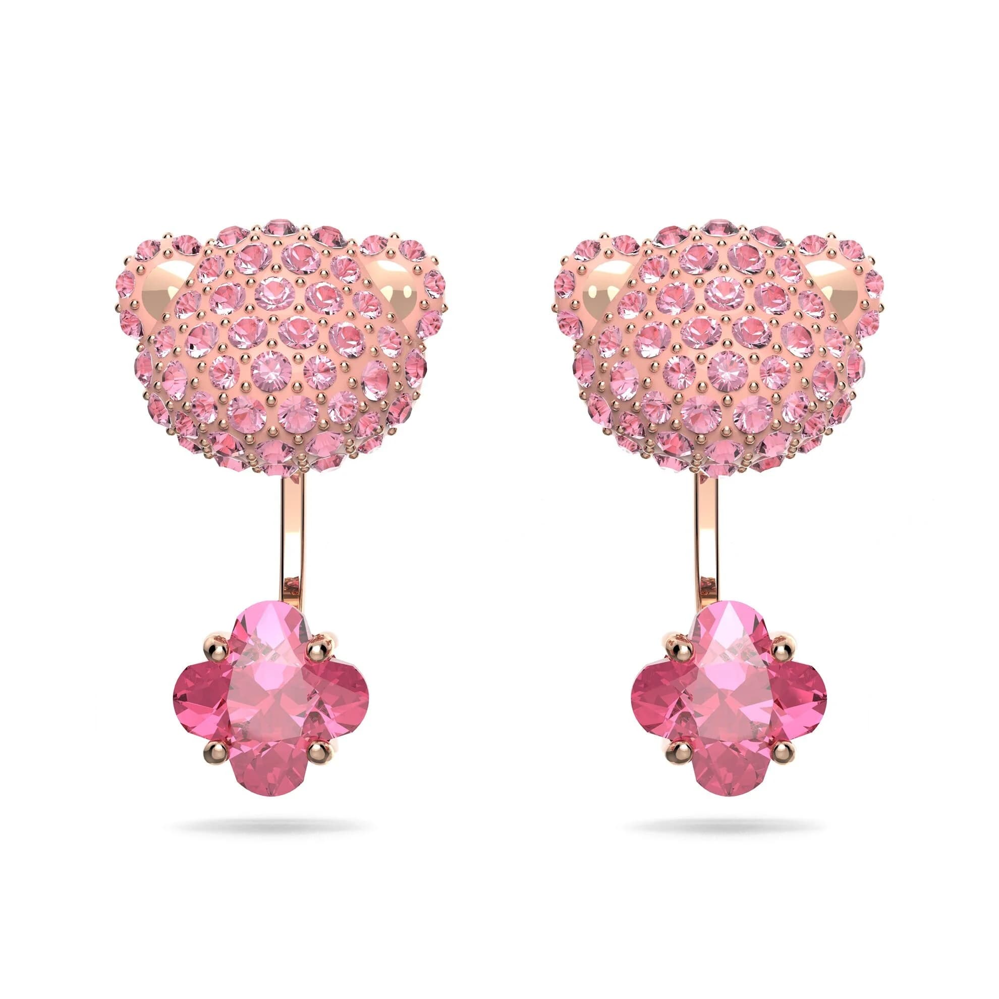 گوشواره صورتی سواروسکی اورجینال Swarovski Teddy küpe gömlekleri 5642982 — تصویر ۳