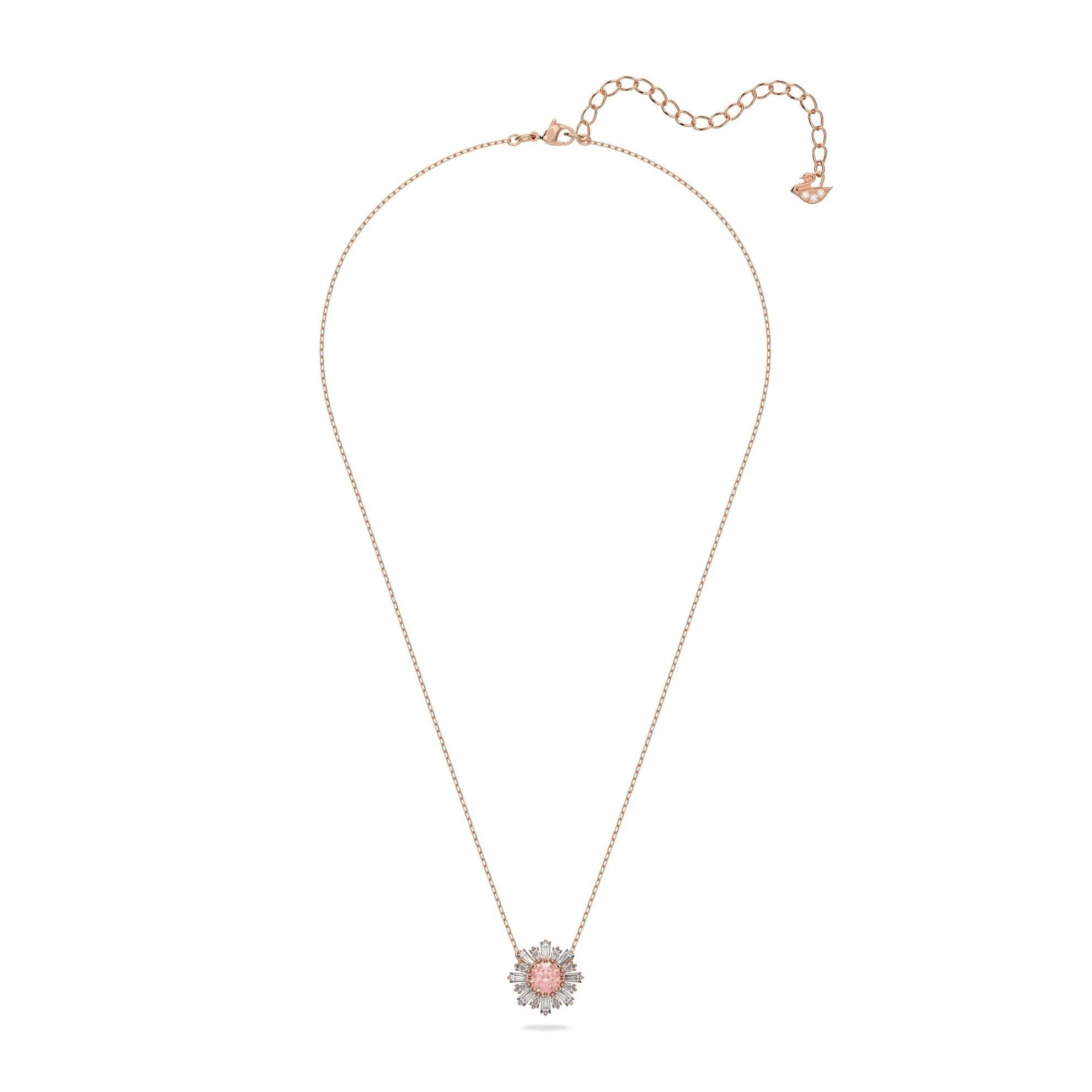 گردنبند صورتی سواروسکی اورجینال Swarovski Sunshine Kolye 5642961 — تصویر ۵