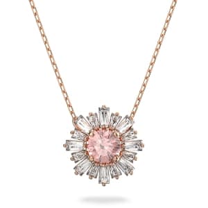 گردنبند صورتی سواروسکی اورجینال Swarovski Sunshine Kolye 5642961