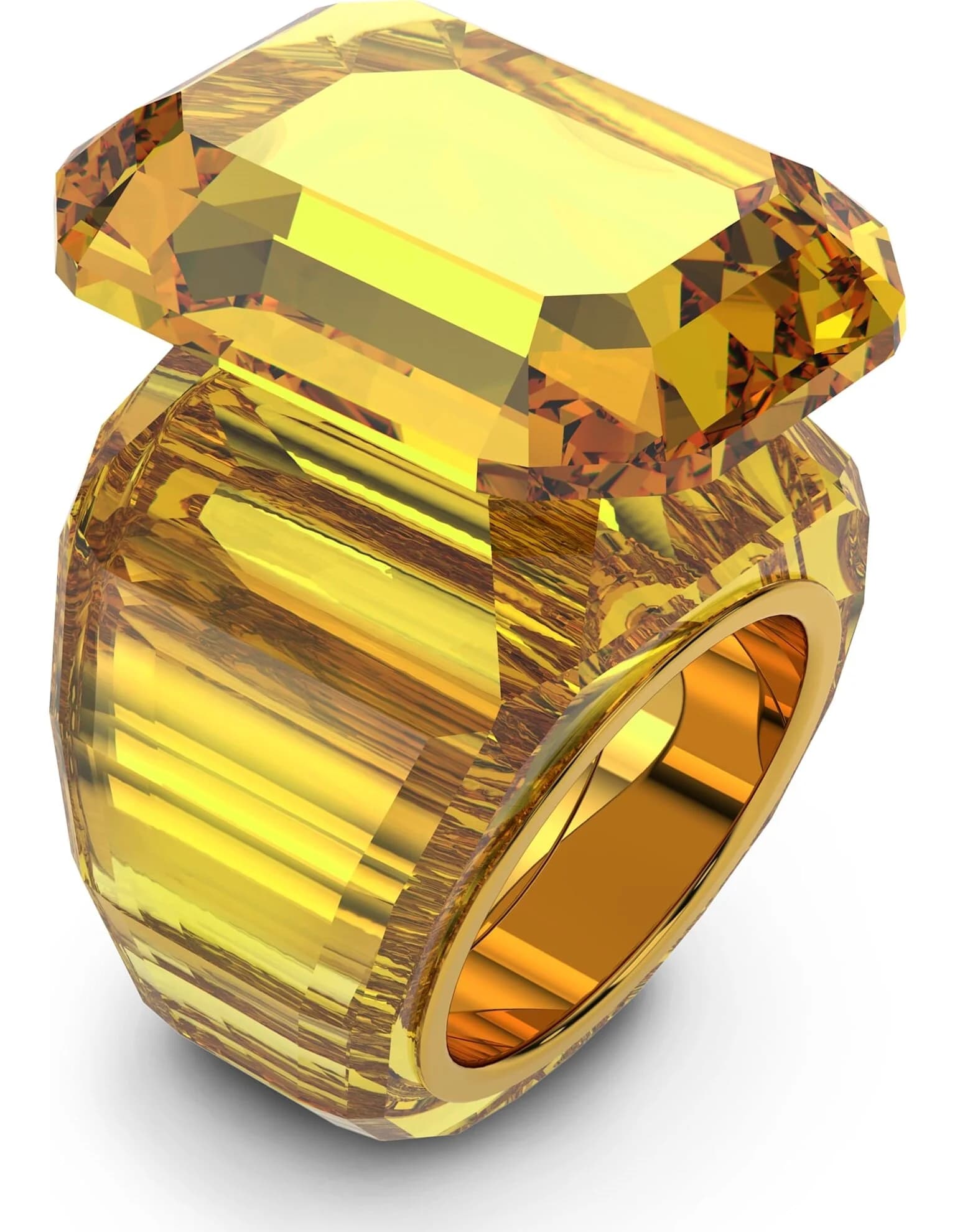 انگشتر طلایی سواروسکی اورجینال Swarovski Lucent cocktail ring — تصویر ۲