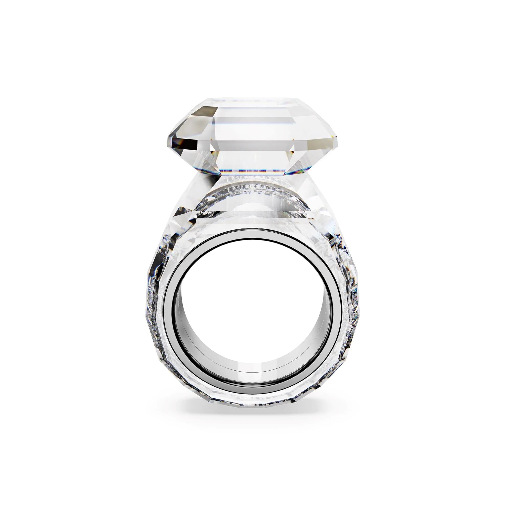 انگشتر سفید سواروسکی اورجینال Swarovski Lucent Kokteyl Yüzüğü — تصویر ۵