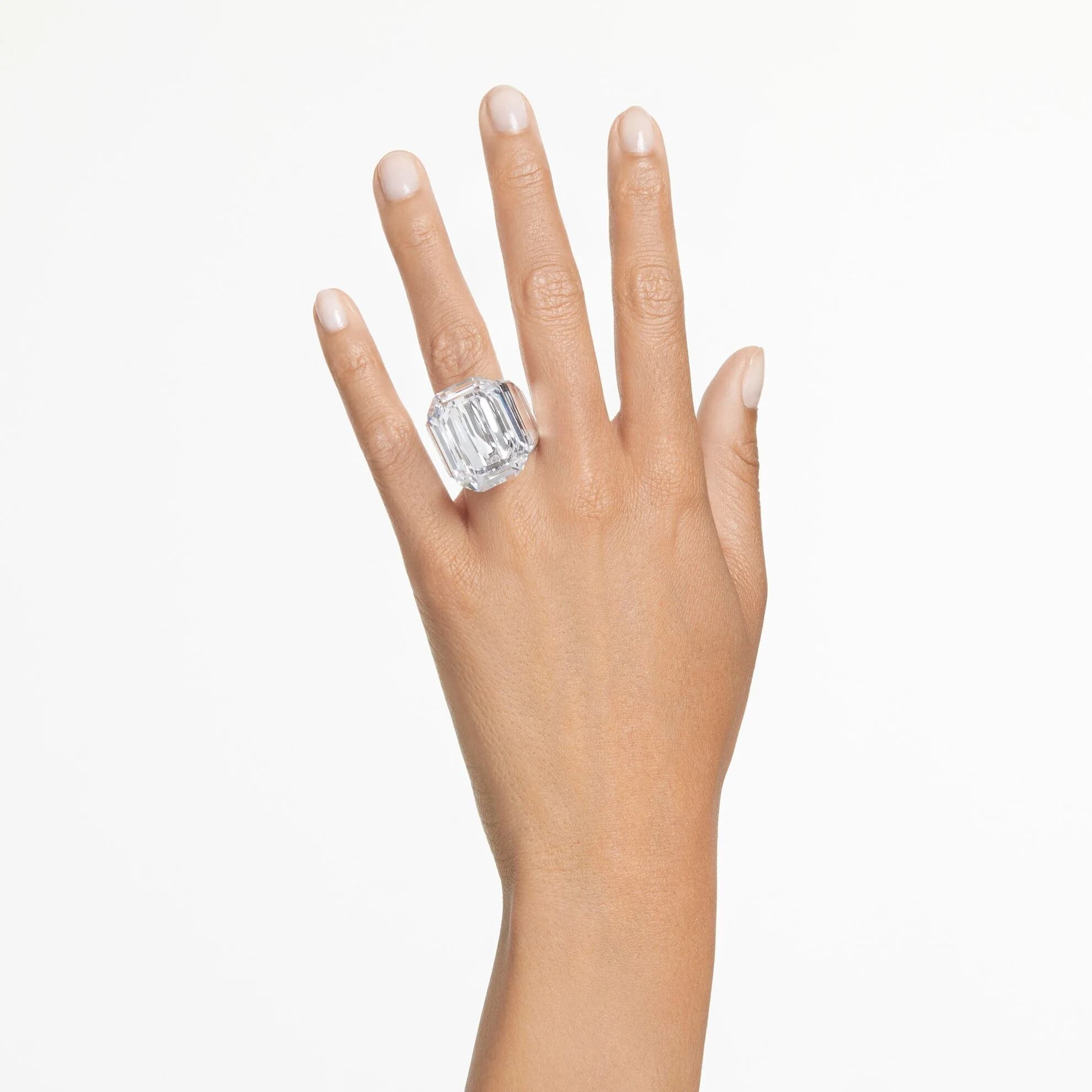 انگشتر سفید سواروسکی اورجینال Swarovski Lucent Kokteyl Yüzüğü — تصویر ۲