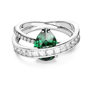 انگشتر سبز سواروسکی اورجینال Swarovski Hyperbola Kokteyl Yüzüğü