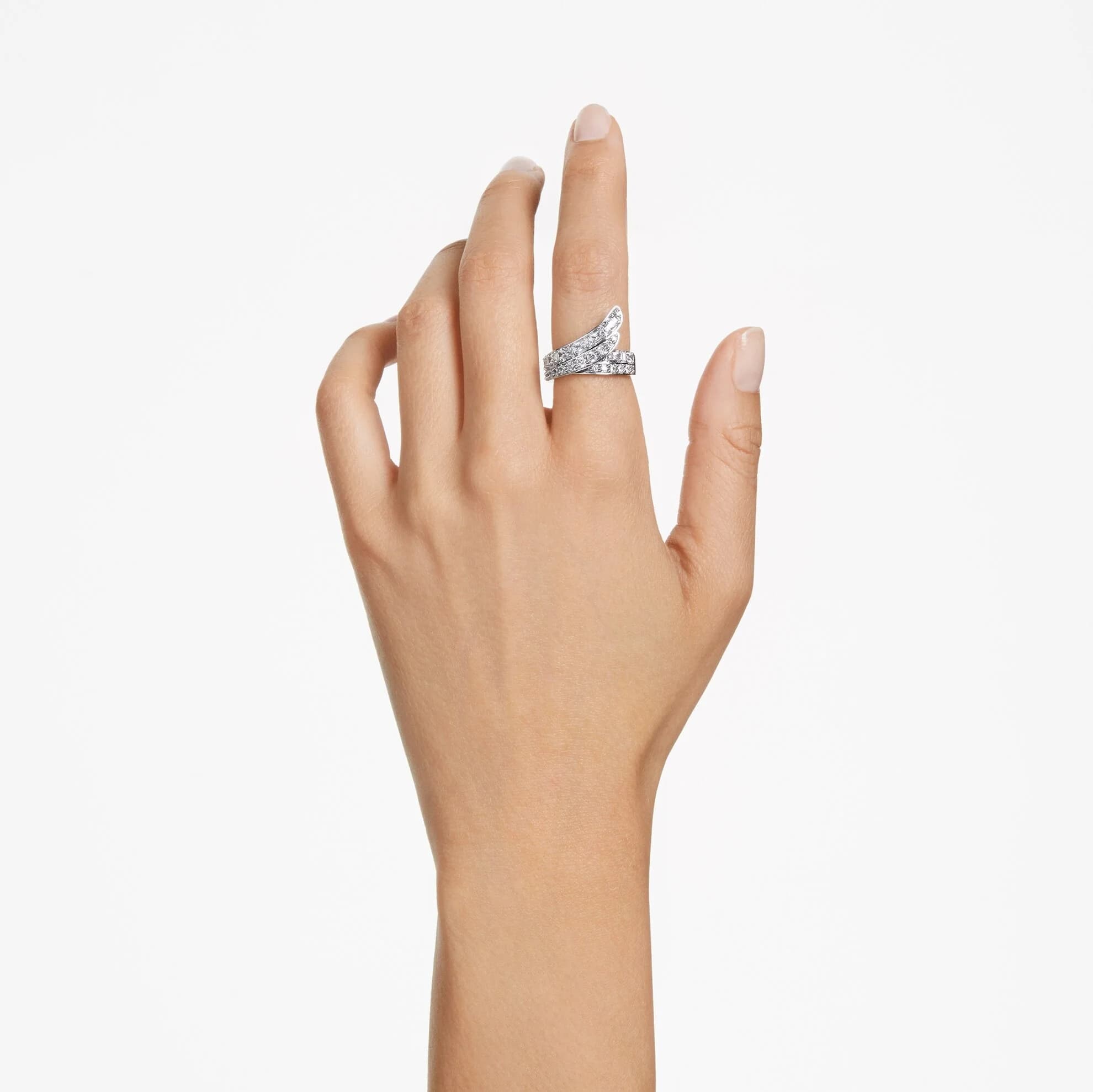 انگشتر سفید سواروسکی اورجینال Swarovski Hyperbola Kokteyl Yüzüğü — تصویر ۲