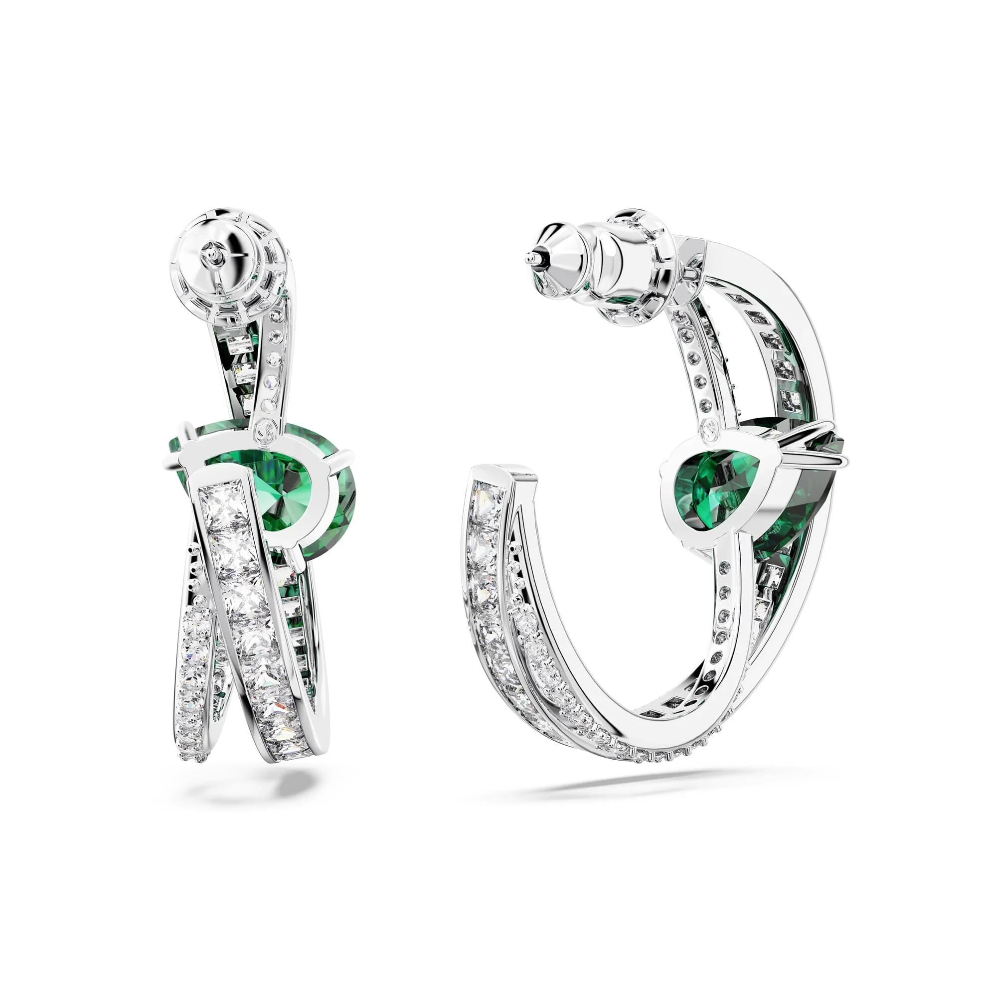 گوشواره سبز سواروسکی اورجینال Swarovski Hyperbola halka küpeler 5665334 — تصویر ۶