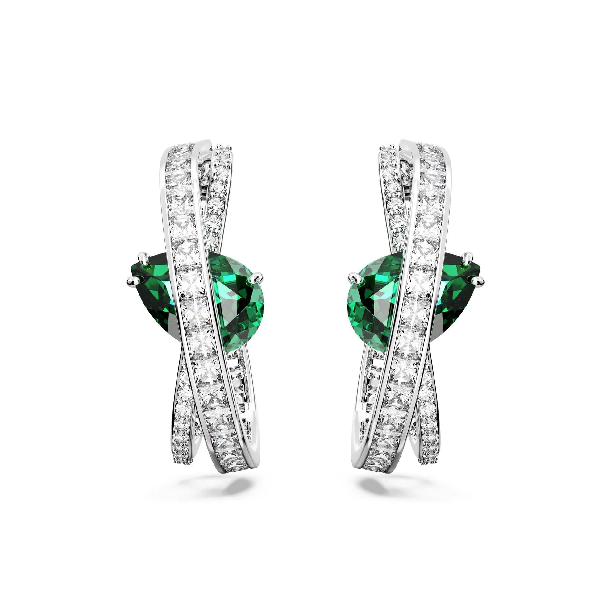 گوشواره سبز سواروسکی اورجینال Swarovski Hyperbola halka küpeler 5665334 — تصویر ۵