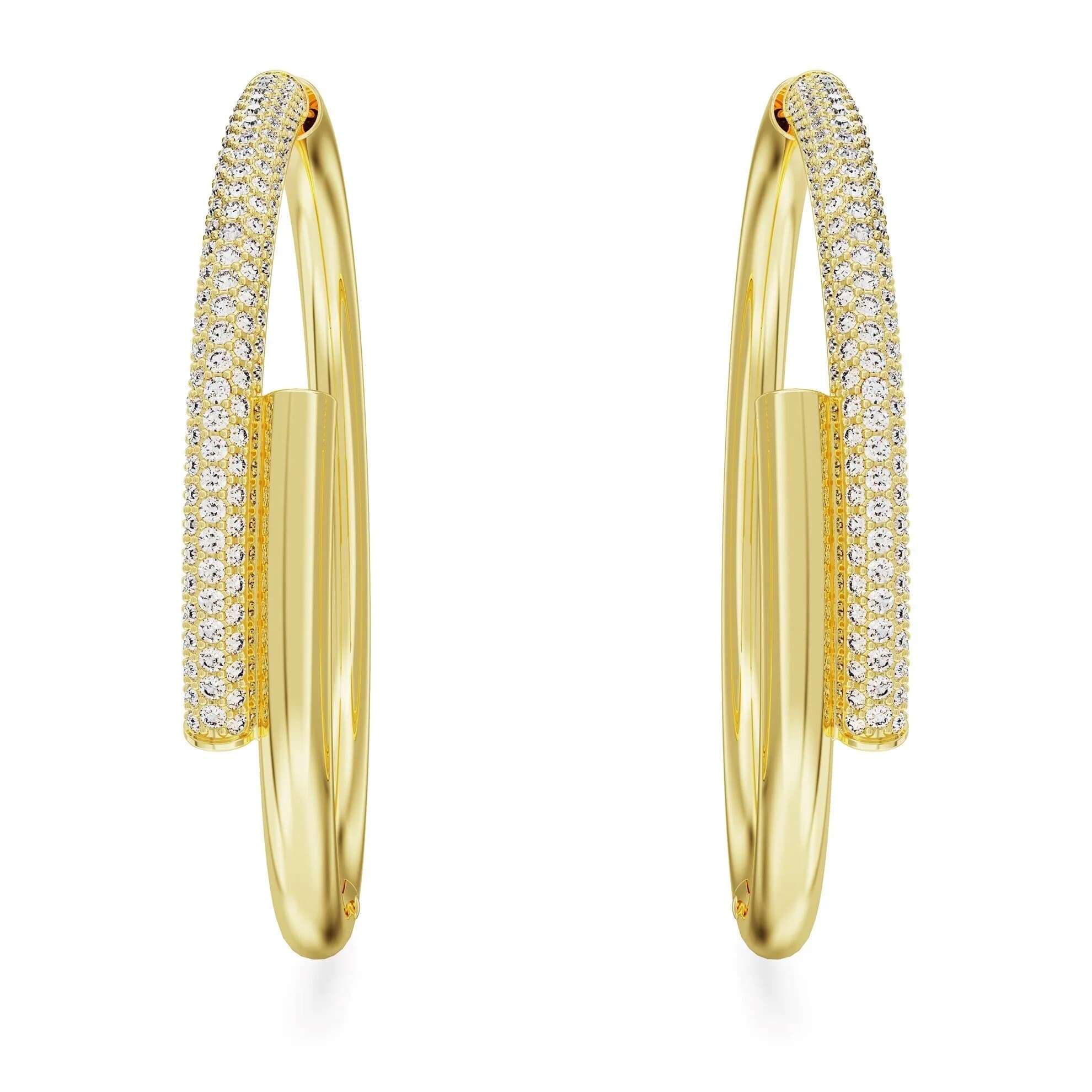 گوشواره طلایی سواروسکی اورجینال Swarovski Dextera halka küpeler 5671808 — تصویر ۵