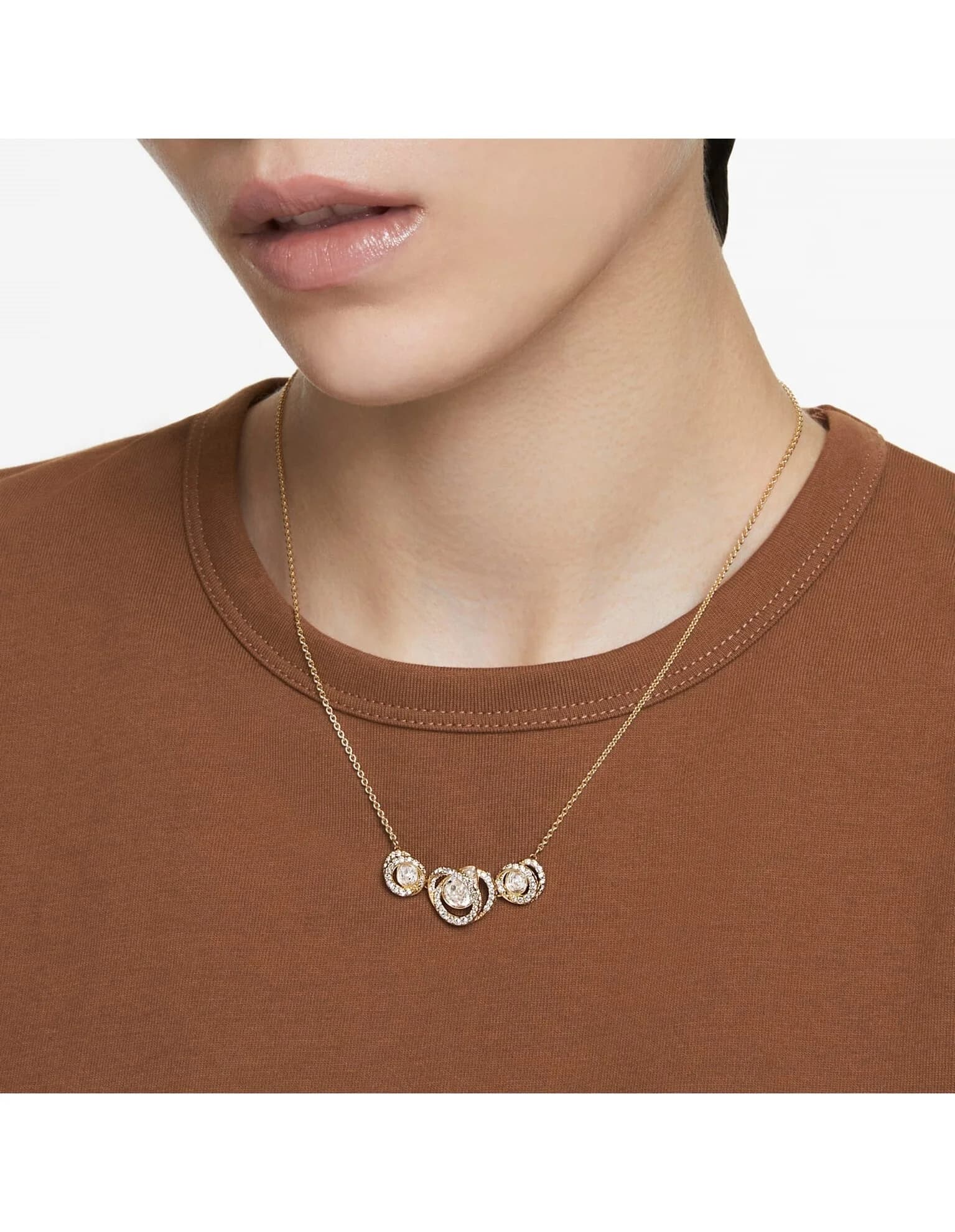 گردنبند طلایی سواروسکی اورجینال Swarovski Generation necklace 5636586 — تصویر ۲
