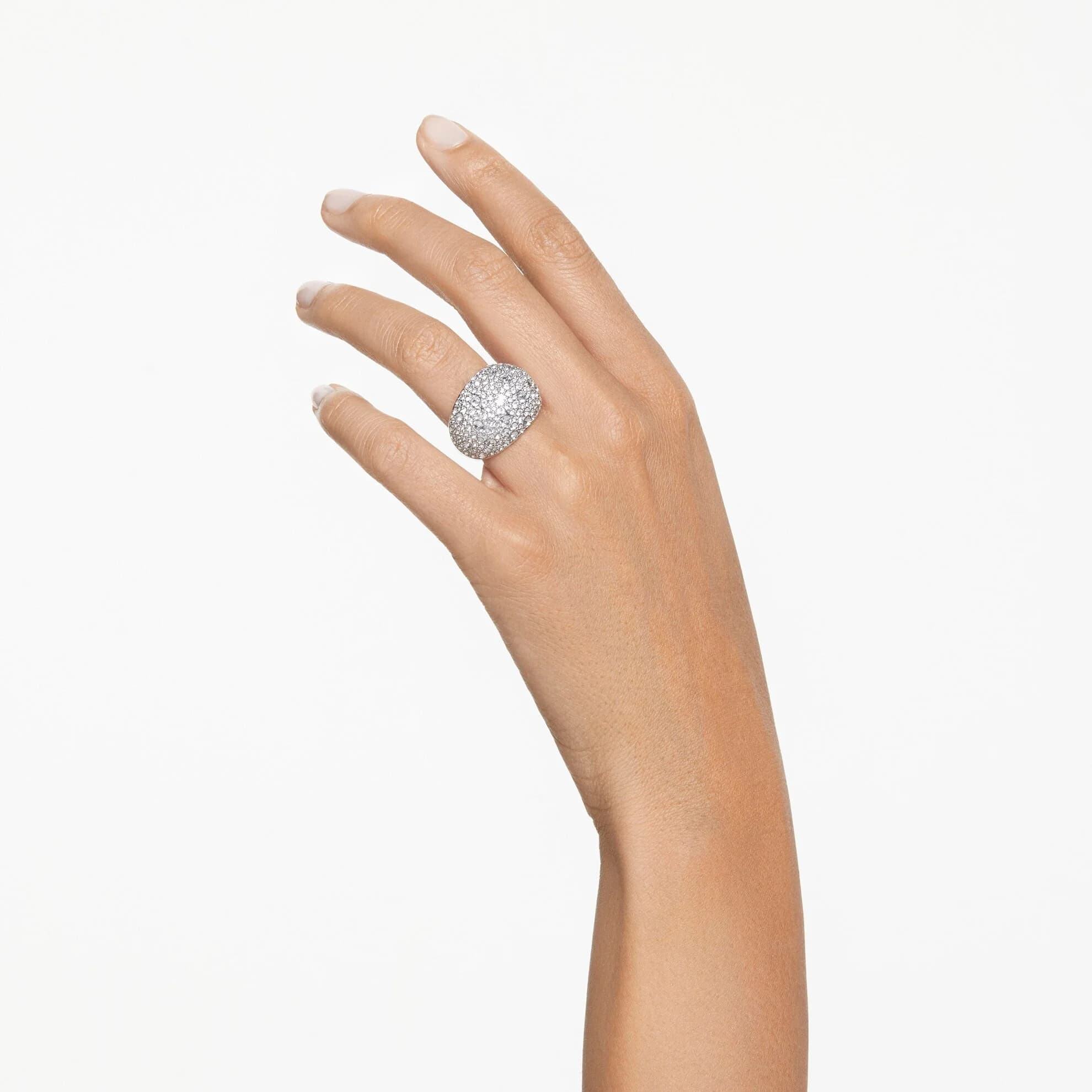انگشتر سفید سواروسکی اورجینال Swarovski Luna Kokteyl Yüzüğü — تصویر ۲