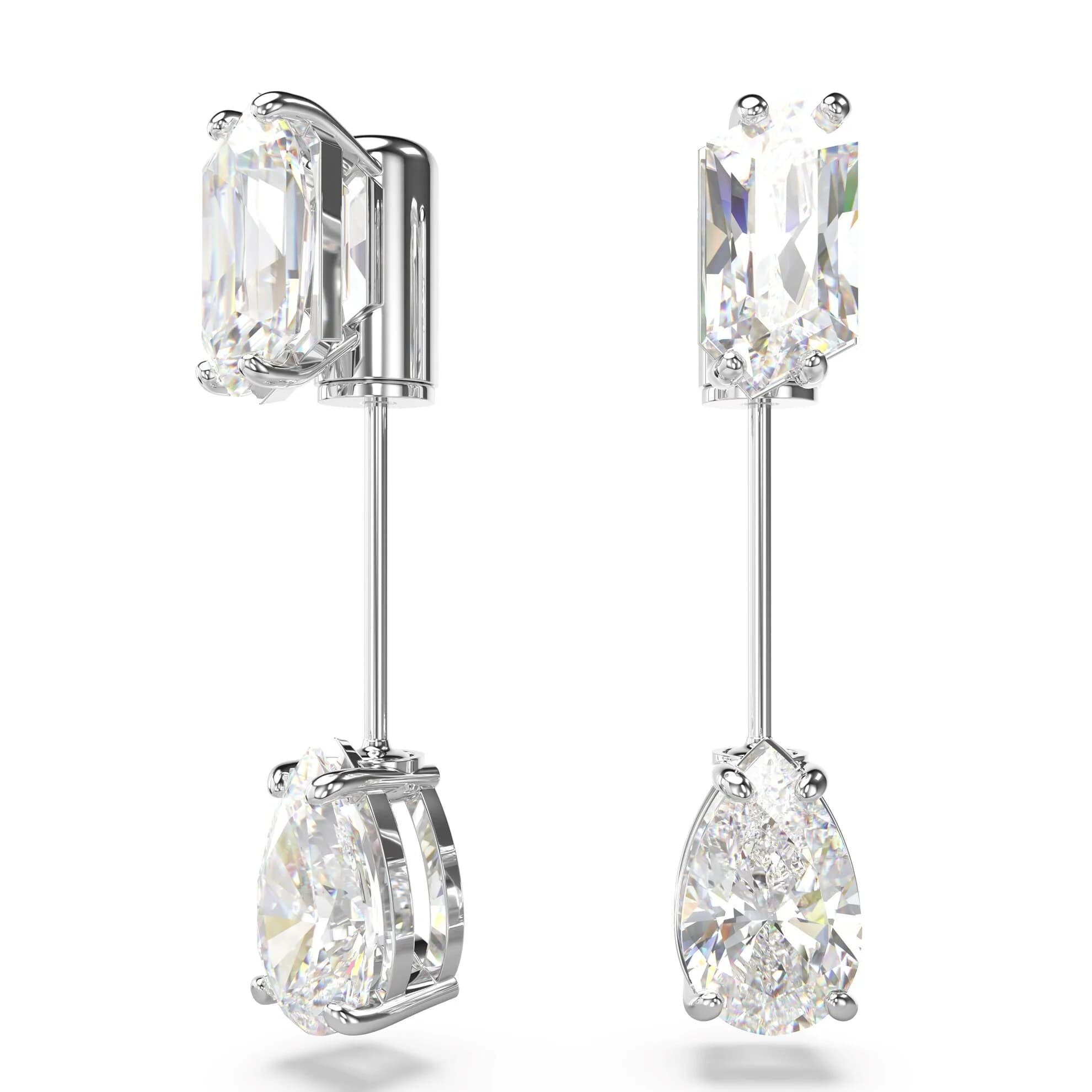 گوشواره سفید سواروسکی اورجینال Swarovski Mesmera Çubuk küpeler 5661682 — تصویر ۵
