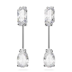 گوشواره سفید سواروسکی اورجینال Swarovski Mesmera Çubuk küpeler 5661682