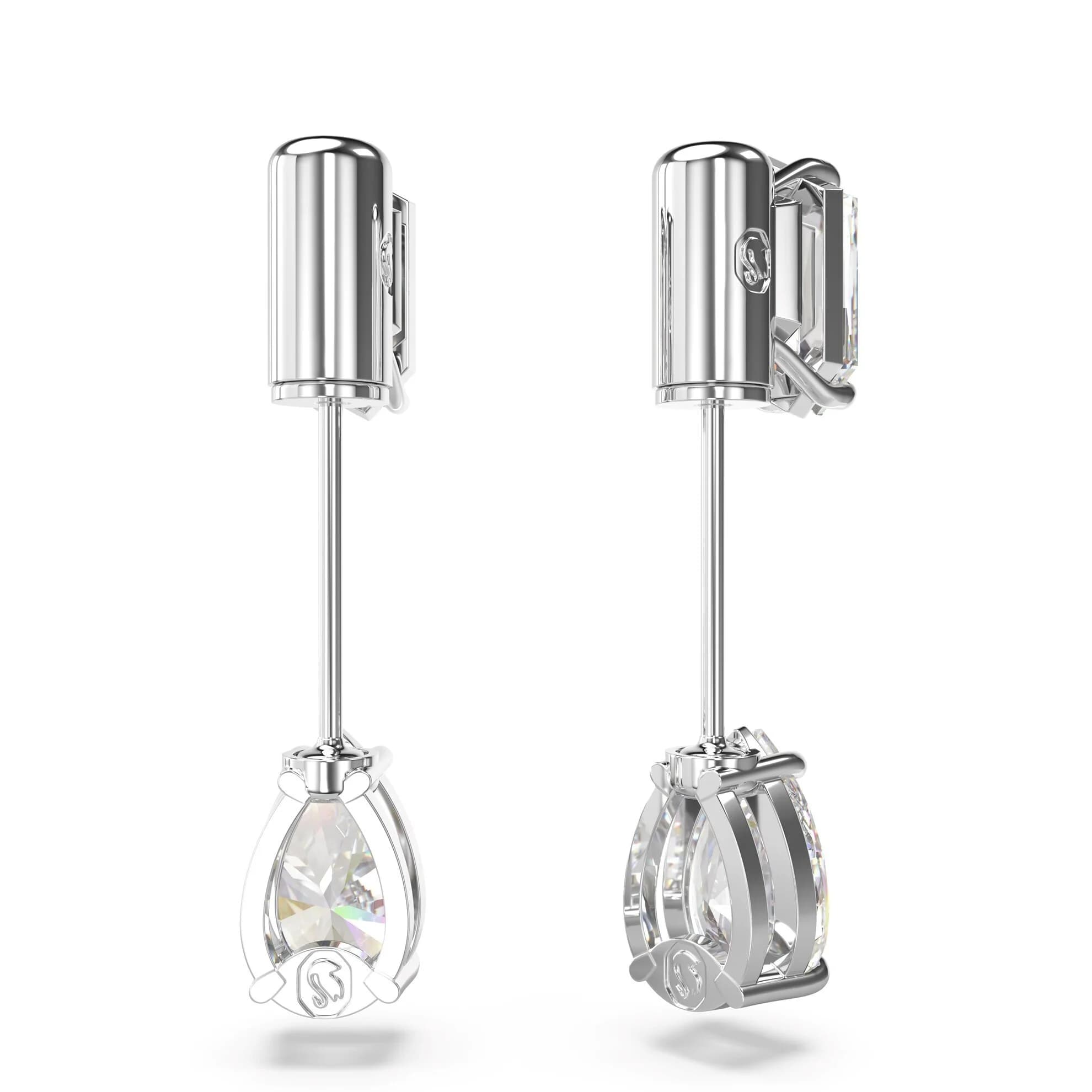 گوشواره سفید سواروسکی اورجینال Swarovski Mesmera Çubuk küpeler 5661682 — تصویر ۴