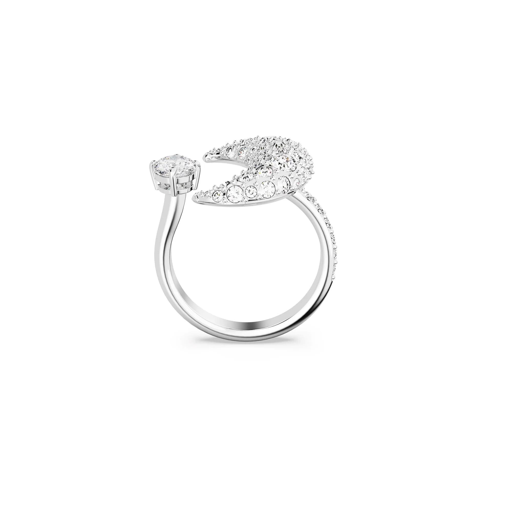 انگشتر سفید سواروسکی اورجینال Swarovski Luna Açık Yüzük — تصویر ۴