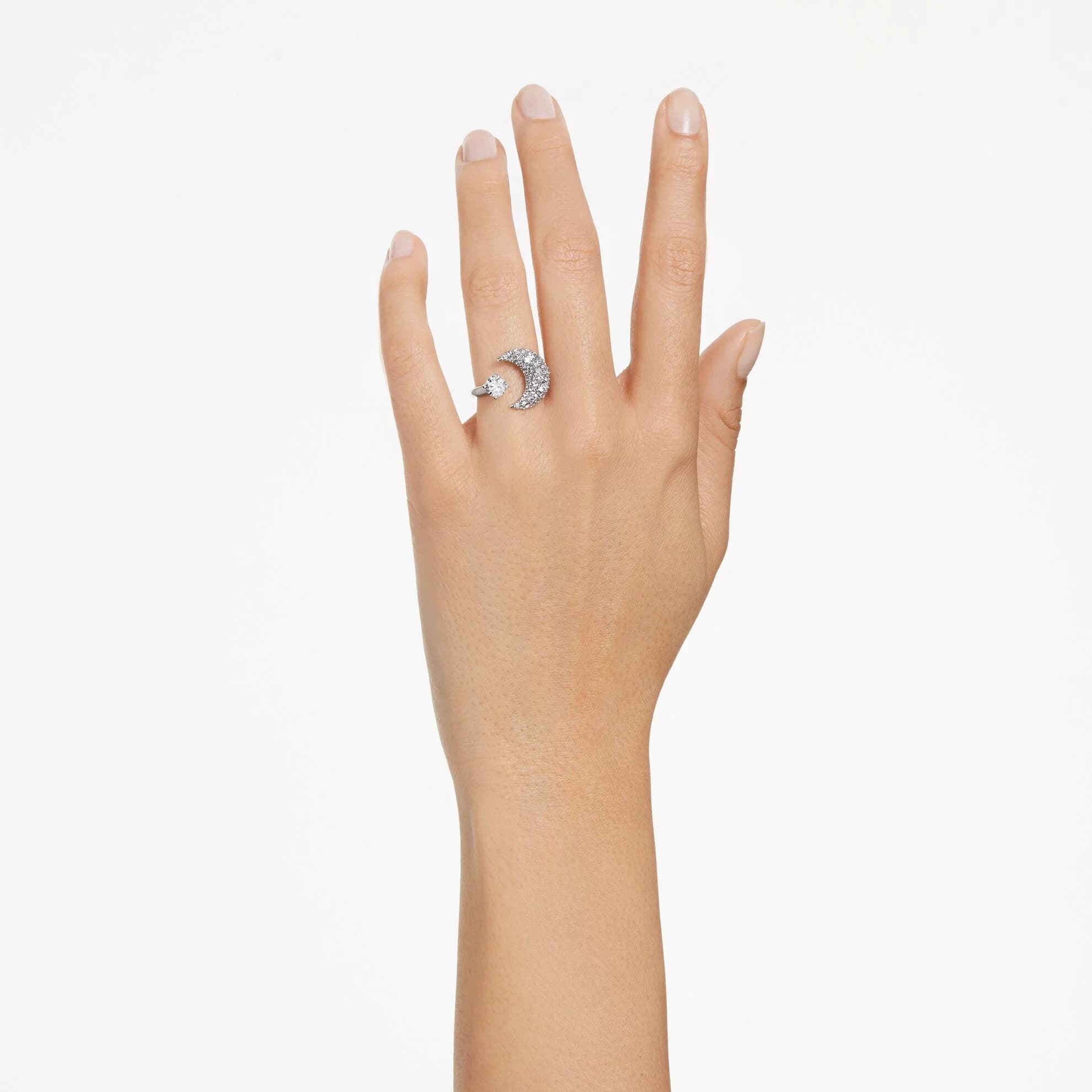 انگشتر سفید سواروسکی اورجینال Swarovski Luna Açık Yüzük — تصویر ۲