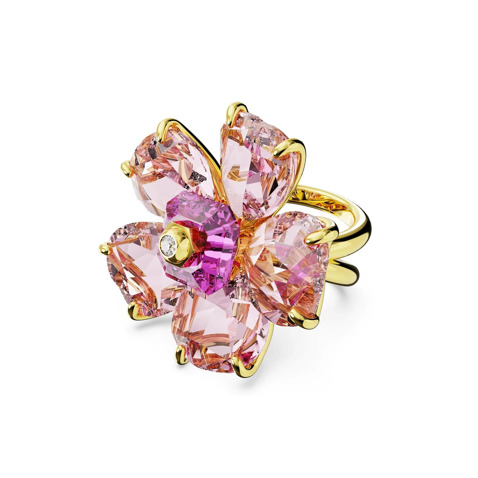 انگشتر صورتی سواروسکی اورجینال Swarovski Florere cocktail ring — تصویر ۹