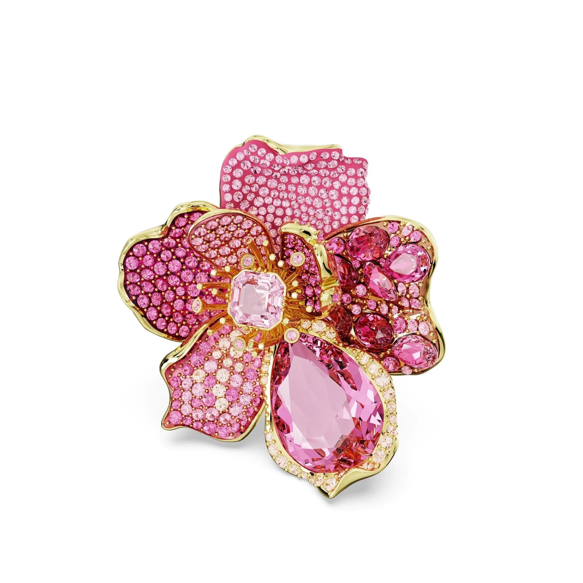 انگشتر صورتی سواروسکی اورجینال Swarovski Florere cocktail ring — تصویر ۳
