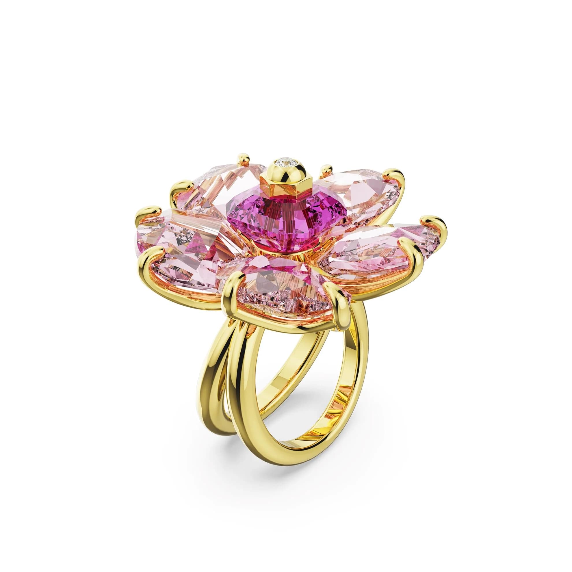 انگشتر صورتی سواروسکی اورجینال Swarovski Florere cocktail ring — تصویر ۱۰