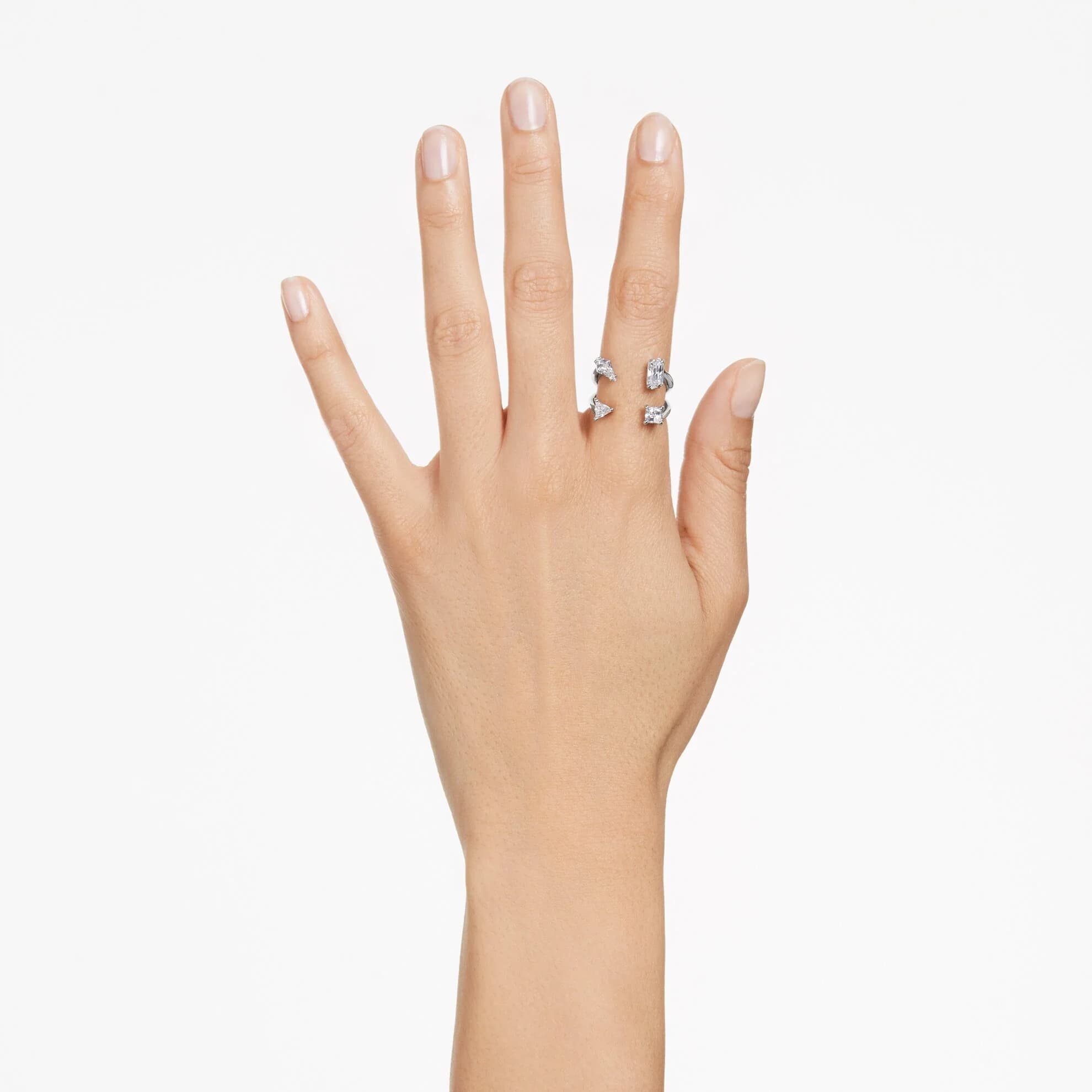انگشتر سفید سواروسکی اورجینال Swarovski Mesmera Açık Yüzük — تصویر ۲