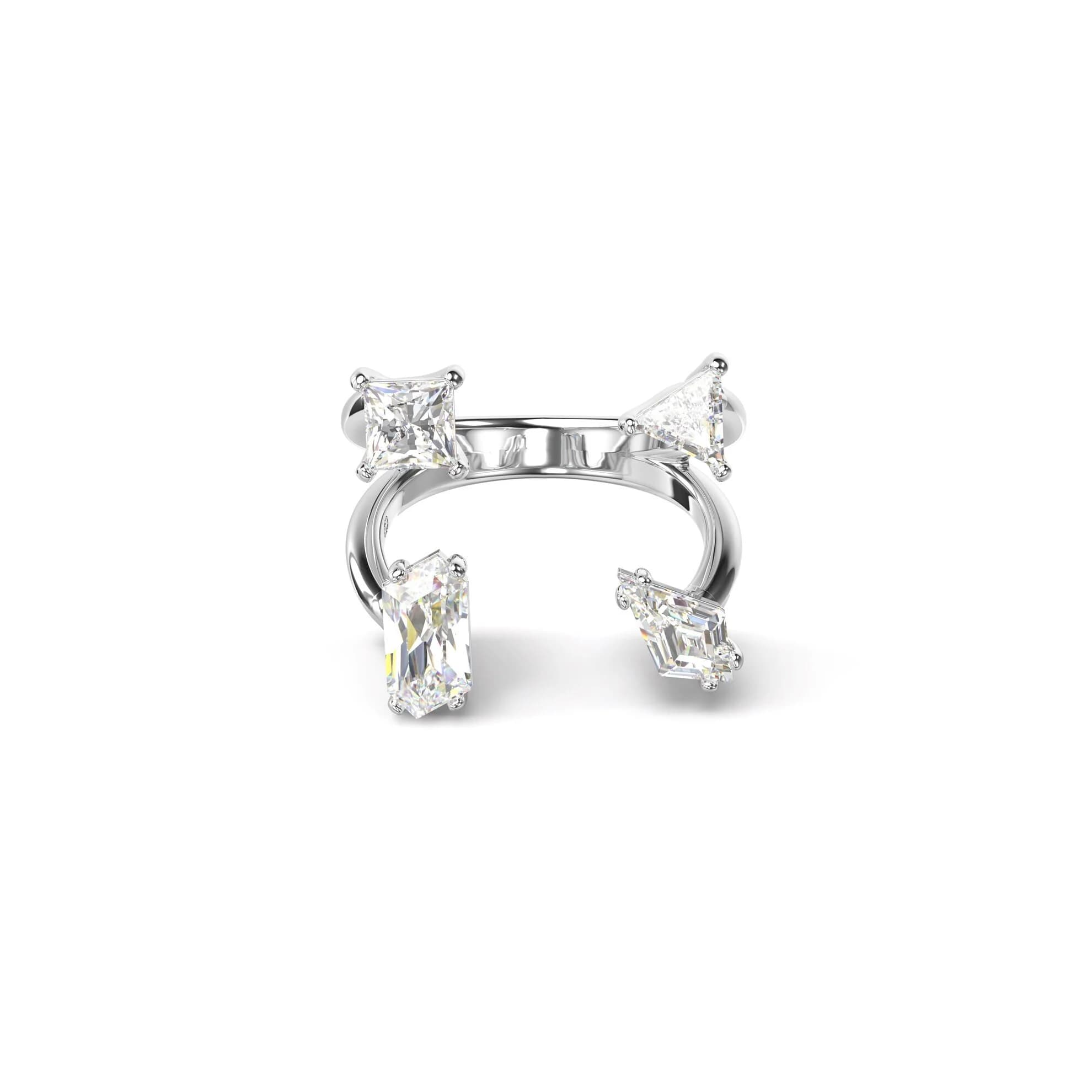انگشتر سفید سواروسکی اورجینال Swarovski Mesmera Açık Yüzük — تصویر ۳