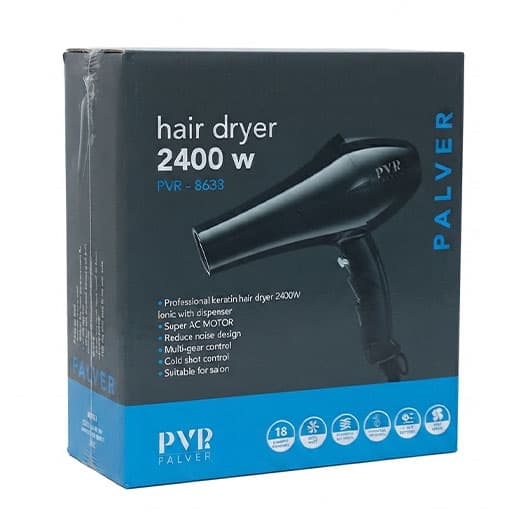 سشوار سالنی 2400 وات پالور مدل PVR-8638 گارانتی 18 ماهه