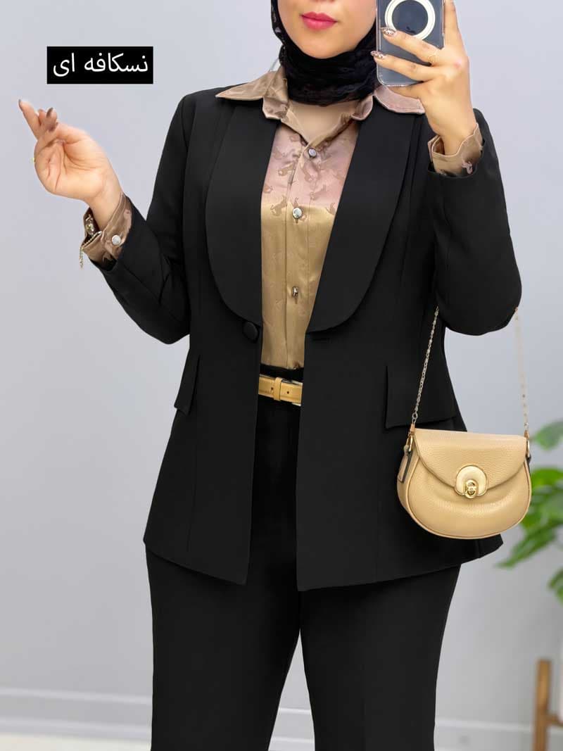 شومیز یقه مردانه ساتن ماهو کد 995282