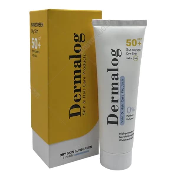 کرم ضد آفتاب بی رنگ پوست خشک SPF50 درمالوگ ۵۰ میلی لیتر | Dermalog Invisible Sunscreen For Dry Skin 50ml