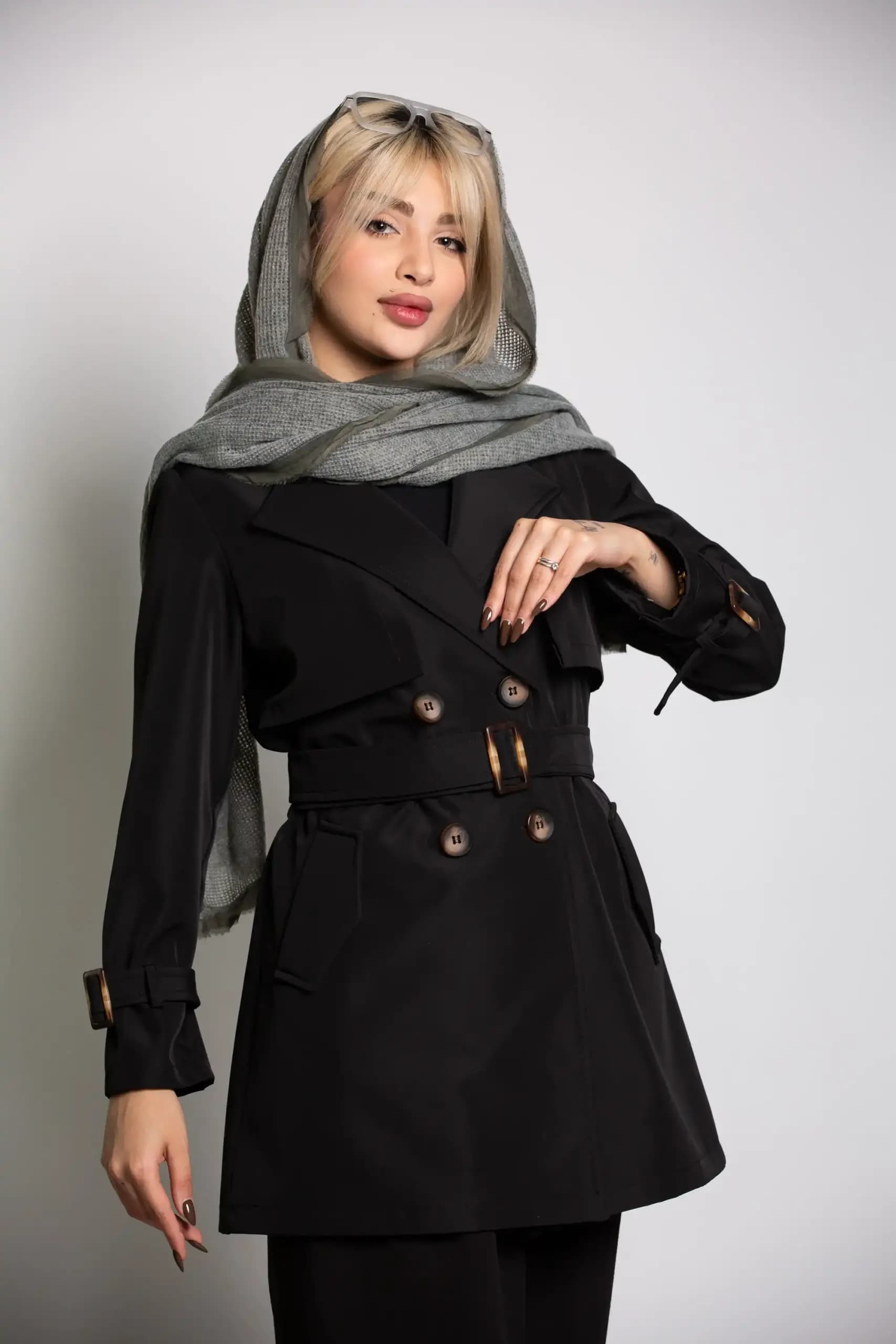 بارانی زنانه سانتانا ژیله دوبل میدی — تصویر ۸