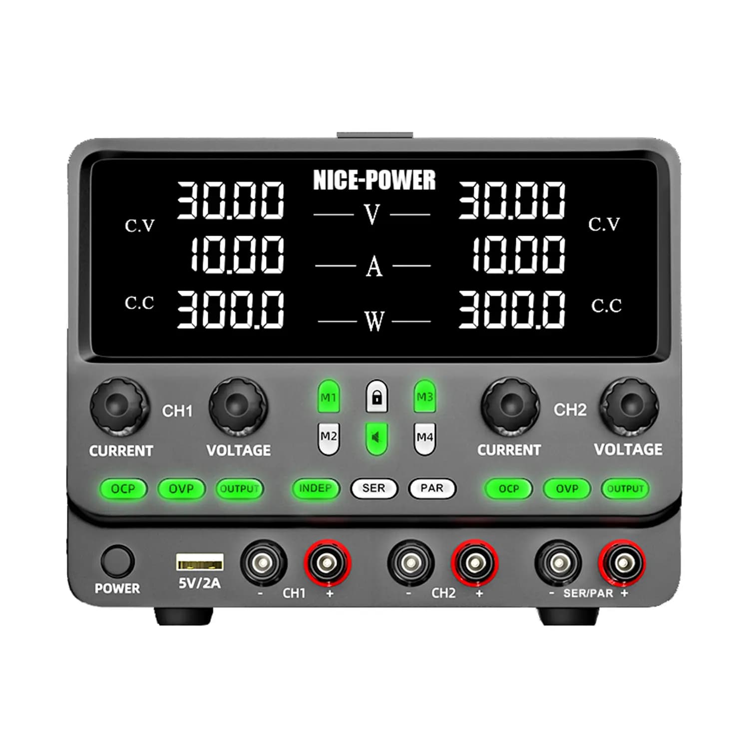 منبع تغذیه دوبل 30 ولت 10 آمپر مدل Nice-Power SPPS3010-2KD — تصویر ۶