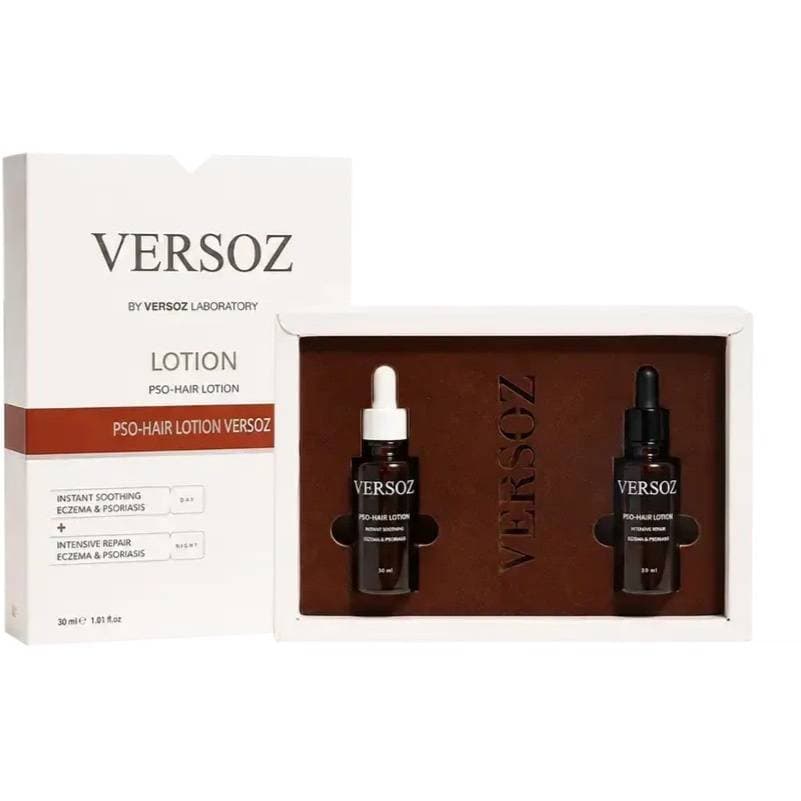 کیت لوسیون تخصصی روز و شب پسوریازیس ورسوز VERSOZ مدل Pso Hair Lotion Day & Night پک دو عددی — تصویر ۳