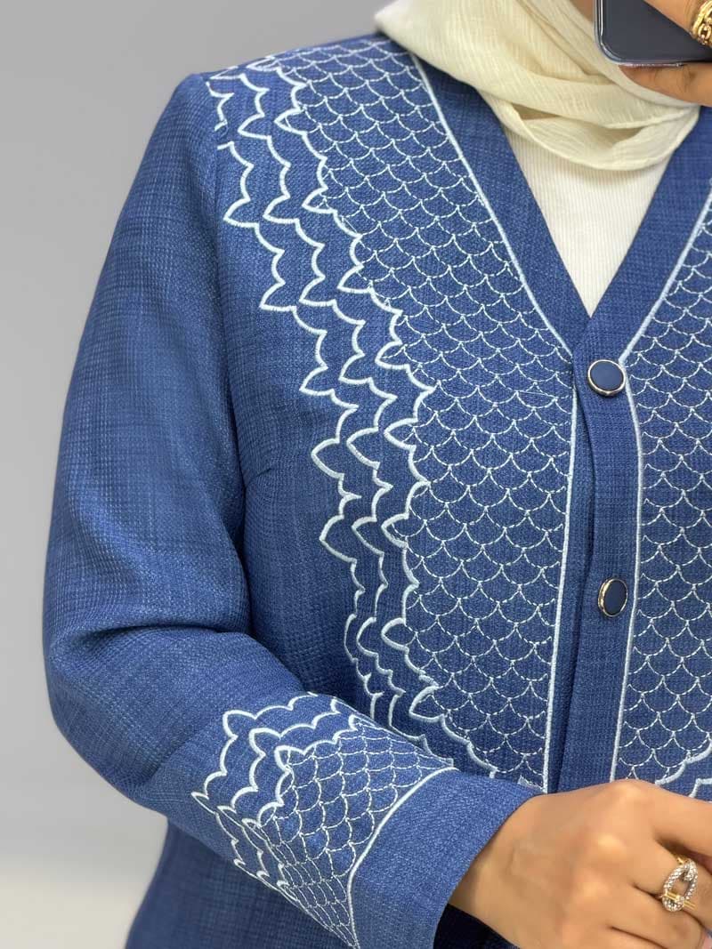 مانتو یقه هفت شانتون دیلارا کد 4580253 — تصویر ۶