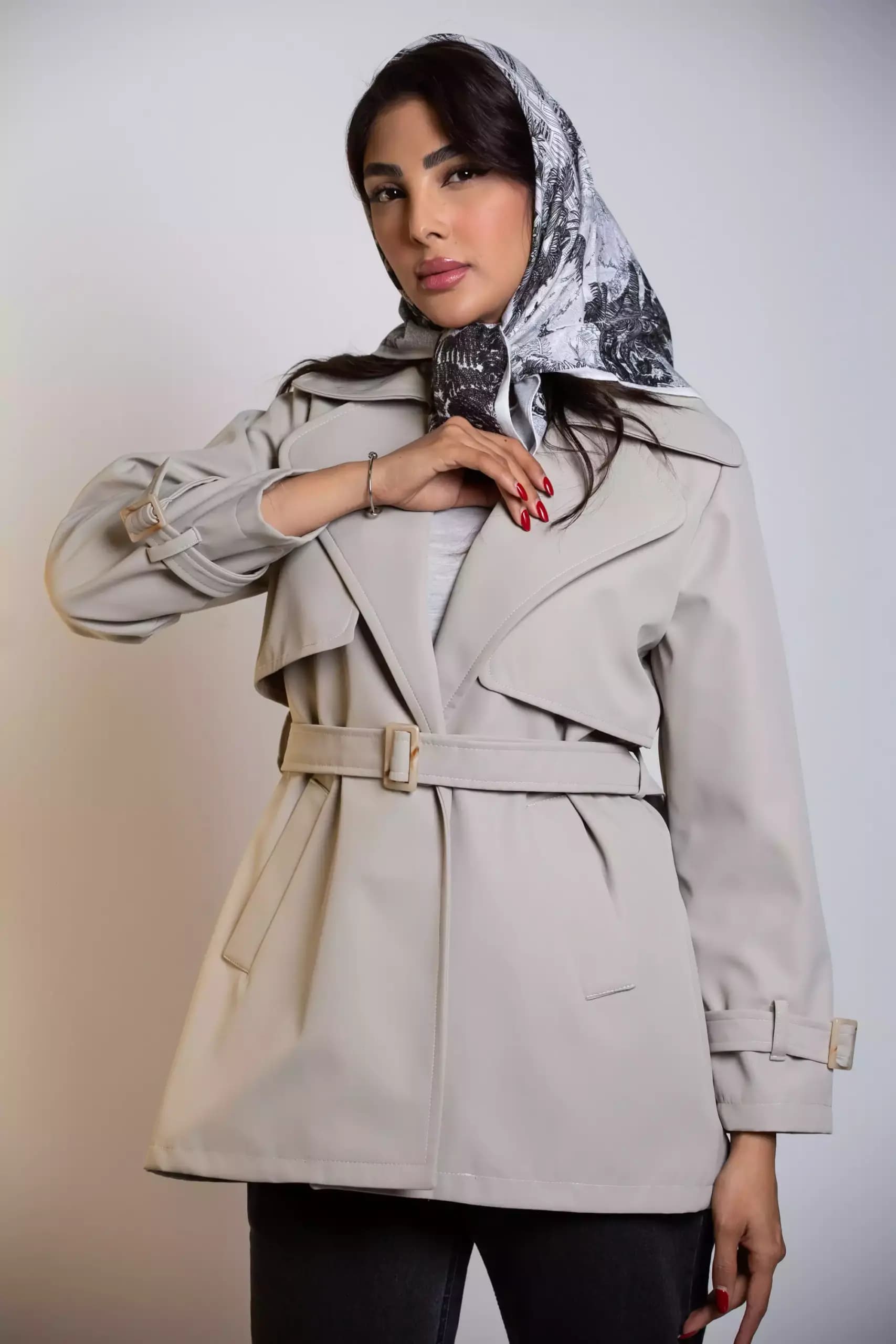بارانی کوتاه ژیله دار — تصویر ۶
