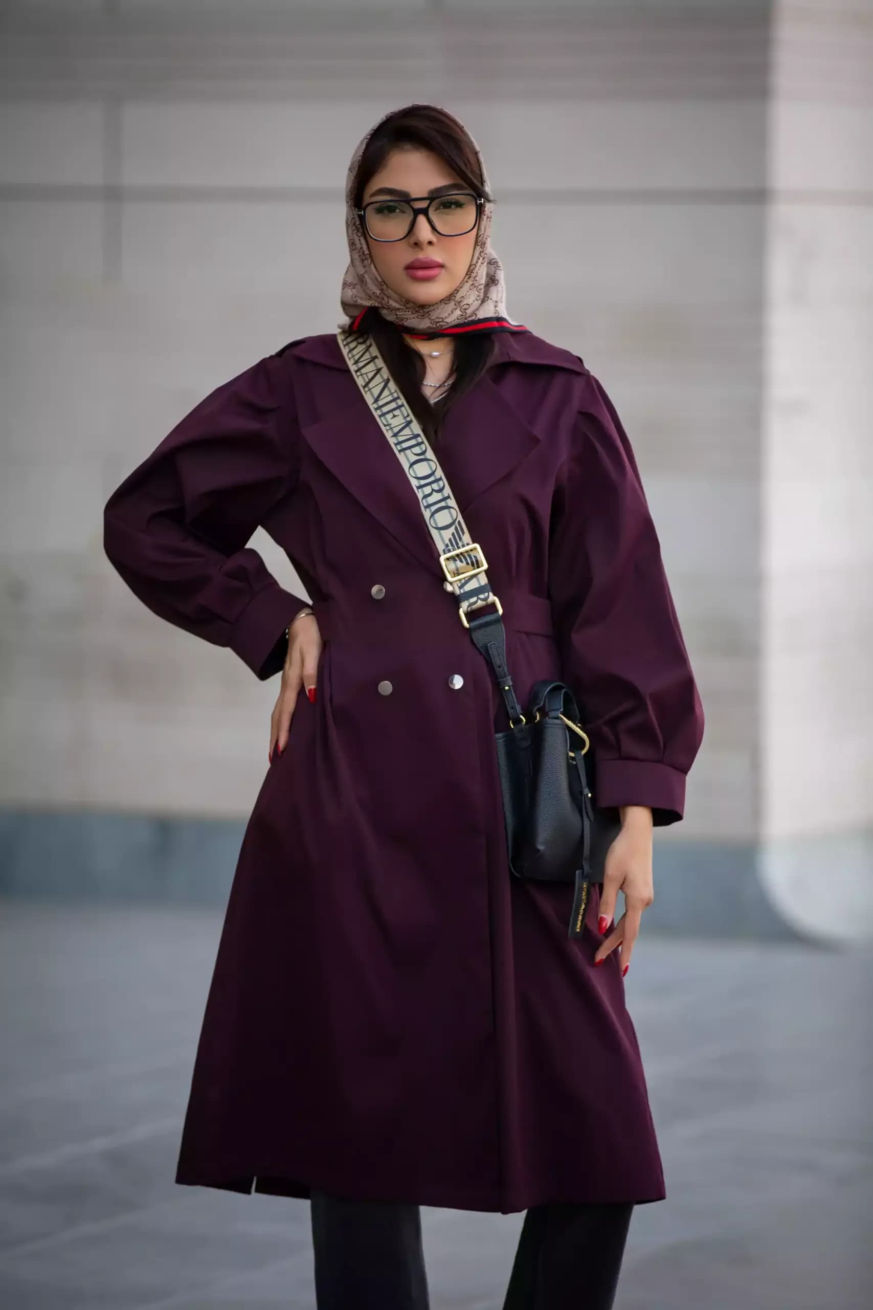 بارانی کتان بلند پشت کش — تصویر ۸