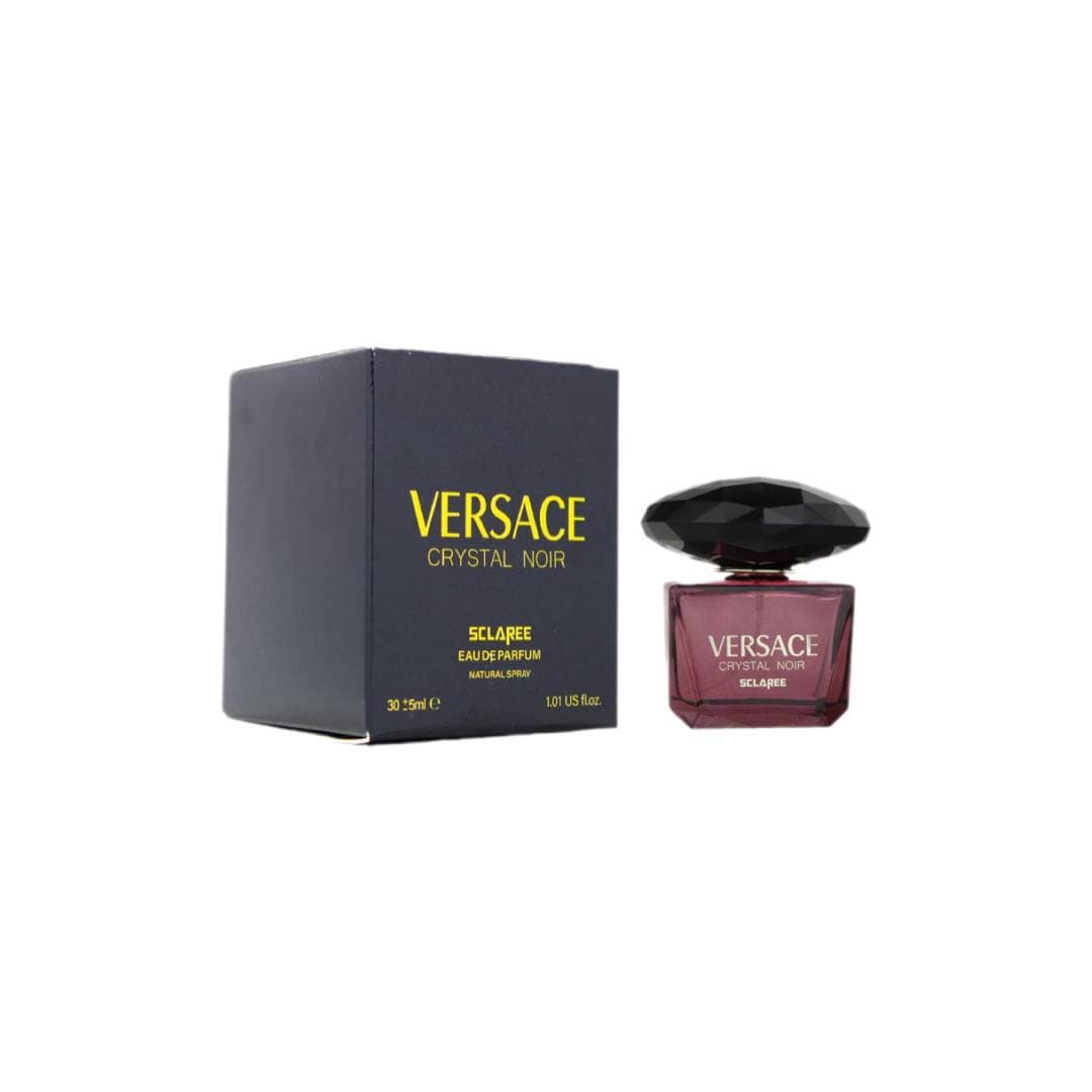 ادوپرفیوم مینیاتوری زنانه ورساچه نویر بنفش اسکلاره SCLAREE مدل Versace Crystal Noir حجم 30 میل