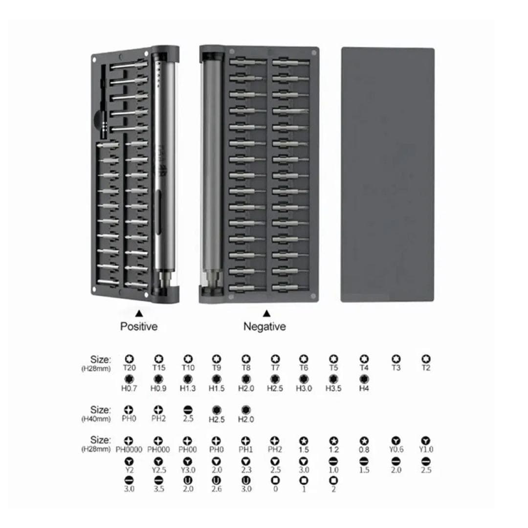 پیچ گوشتی شارژی 55 تکه CREATION SPACE مدل ZPJ1802A CS03D — تصویر ۱۰