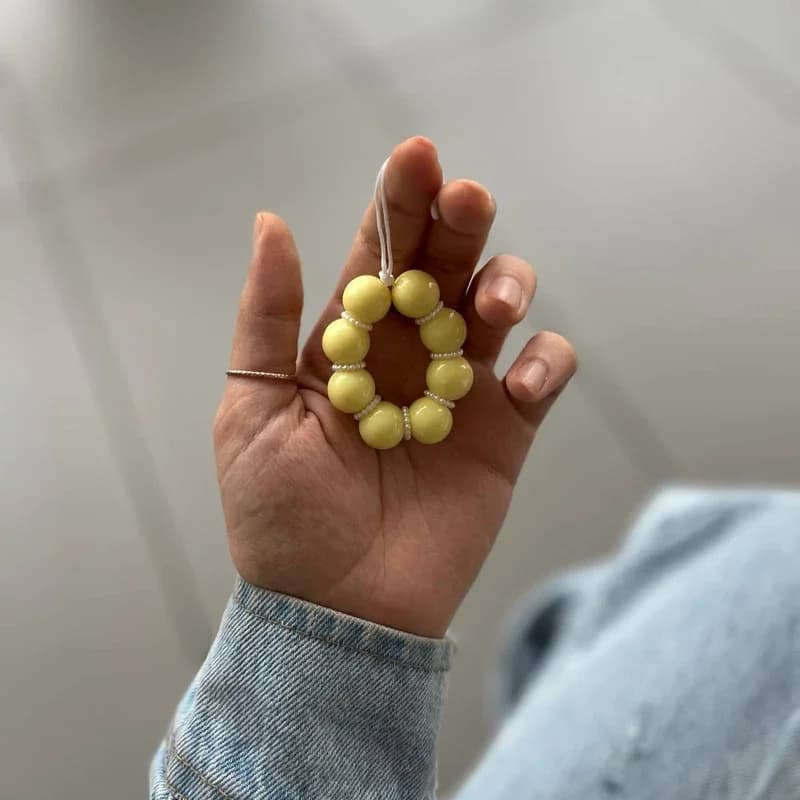 آویز فلش و موبایل مرواریدی انگشتی کد 931 — تصویر ۳