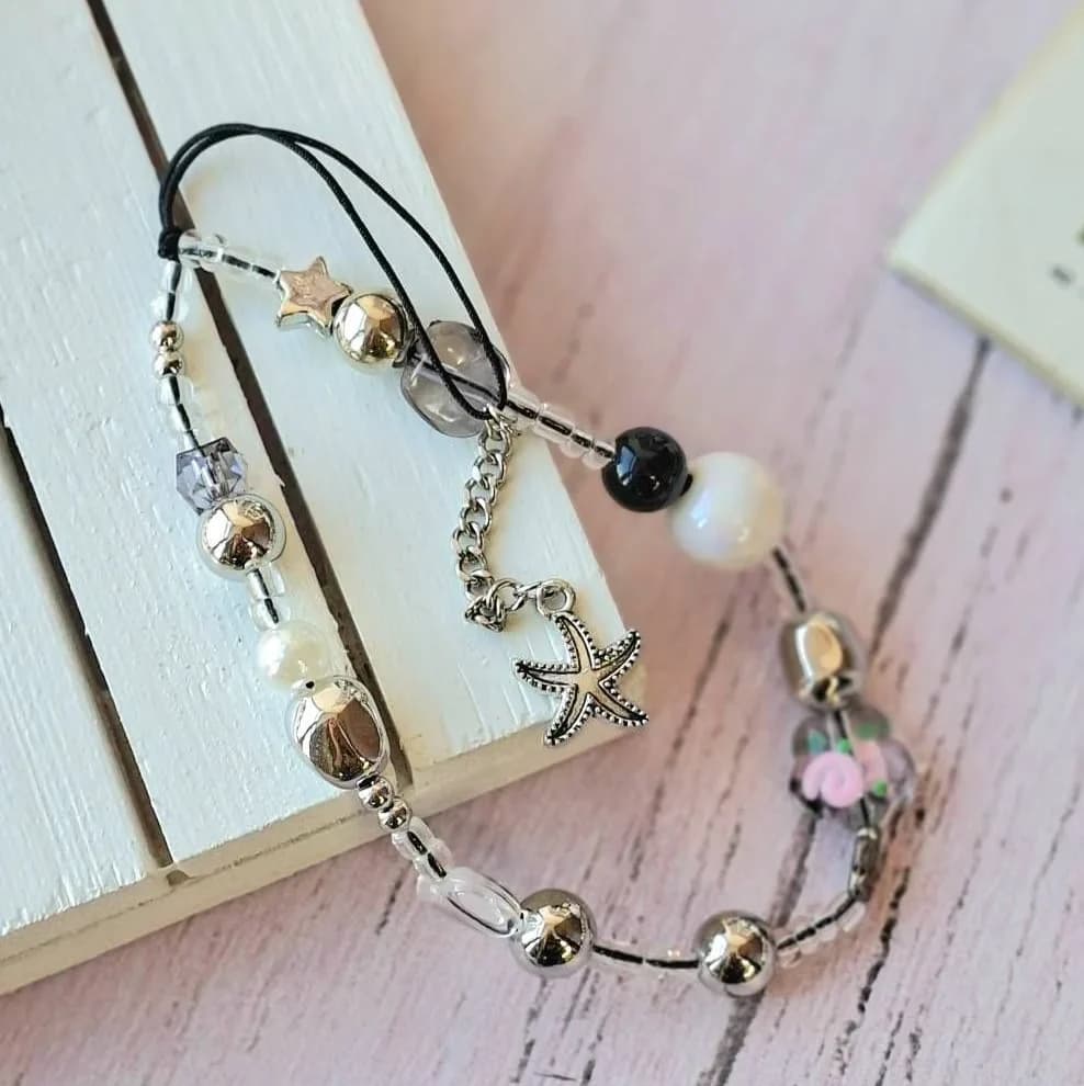 آویز فلش و موبایل ستاره و مروارید کد 923