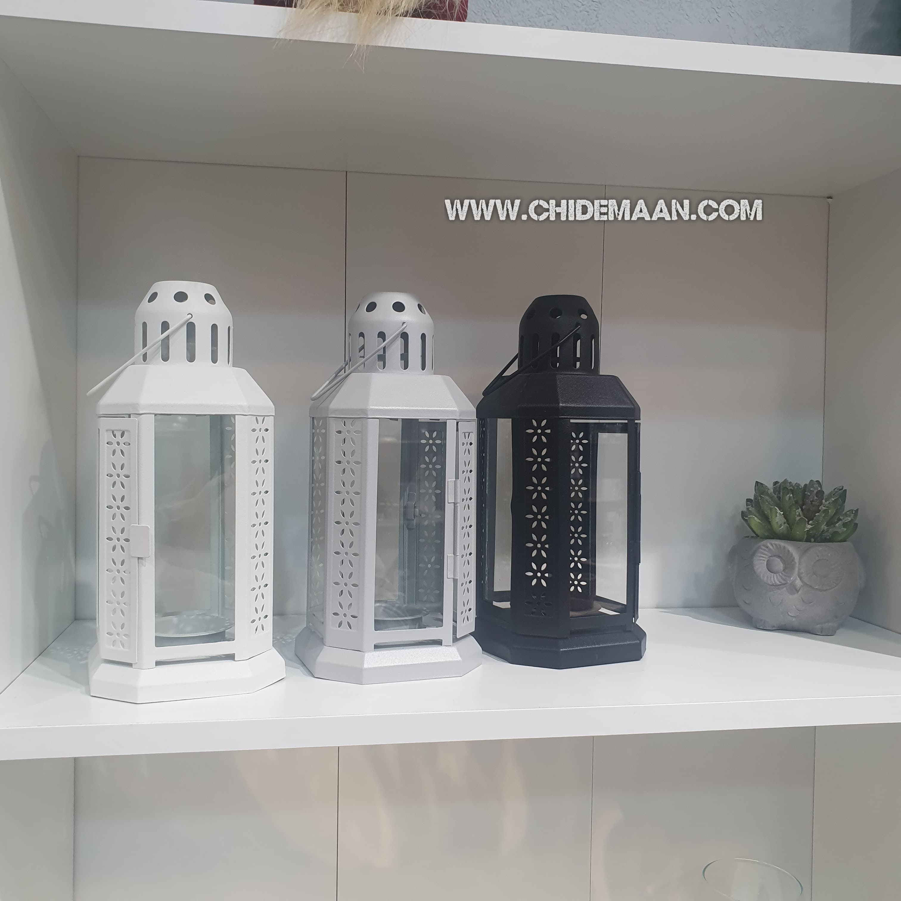 فانوس ایکیا مشکی مدل ENRUM — تصویر ۵