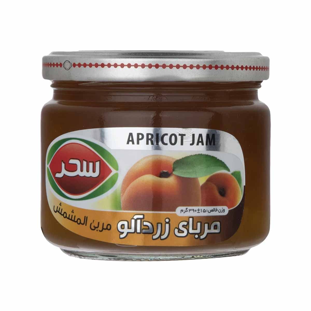 مربای زردآلو شیشه سحر 390 گرم