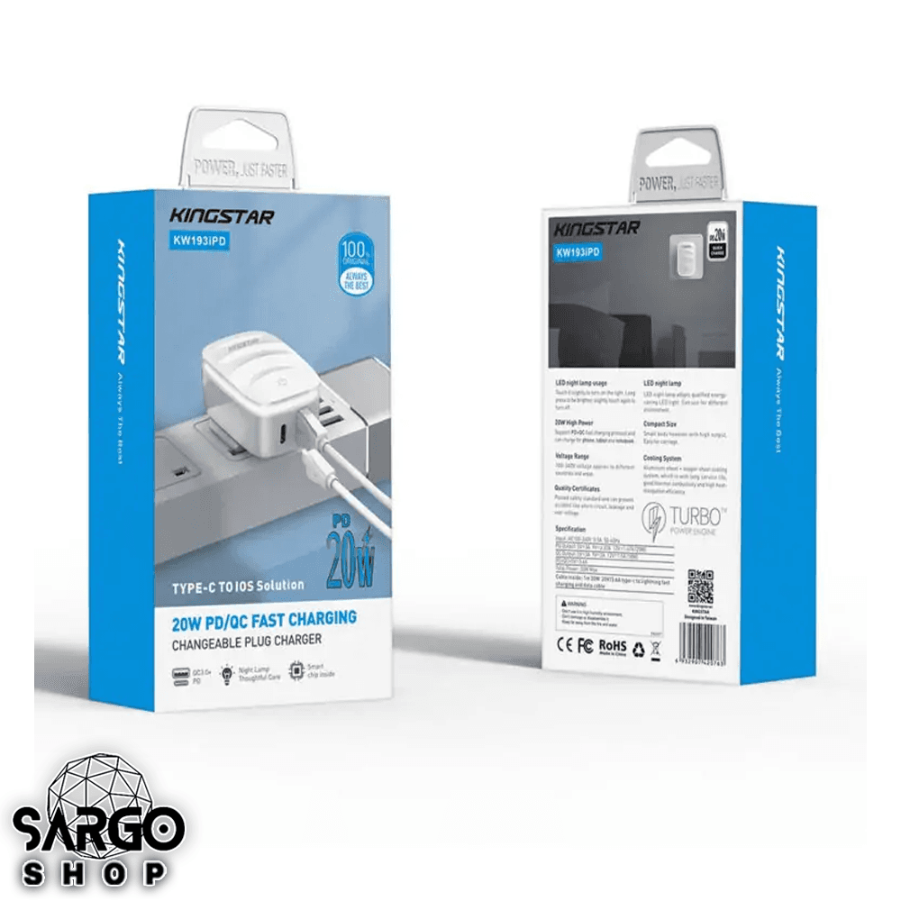 شارژر دیواری کینگ استار مدل KW193iPD — تصویر ۵