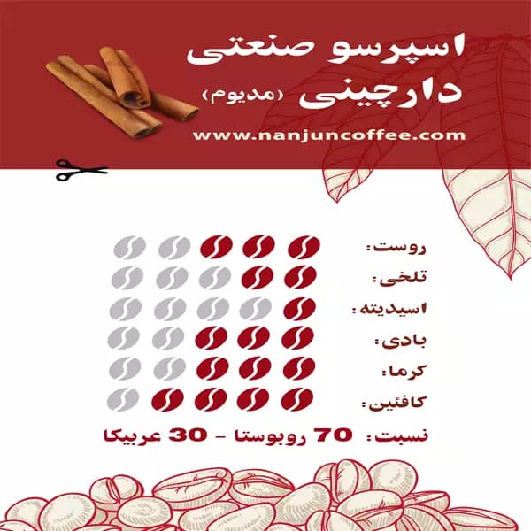 پودر قهوه اسپرسو صنعتی دارچینی ننجون — تصویر ۲