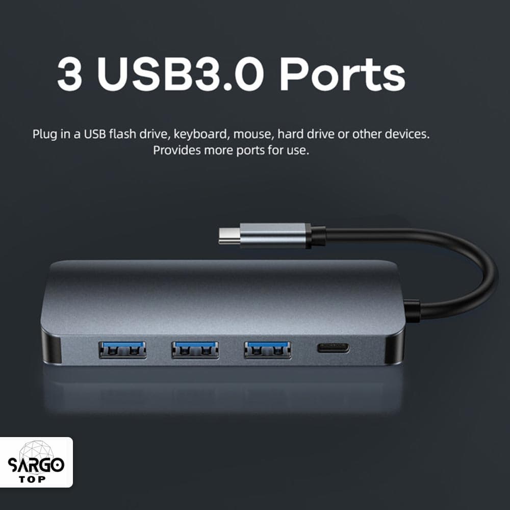 هاب 5 پورت USB-C ریمکس مدل RU-U5 — تصویر ۳