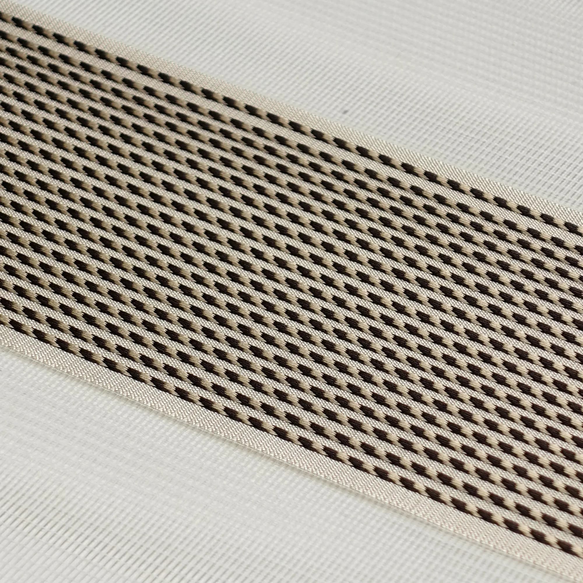 پرده زبرا کبریتی لاین کرم قهوه ای — تصویر ۲
