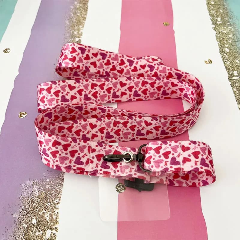 بند لندیارد طرح قلب صورتی کد 889