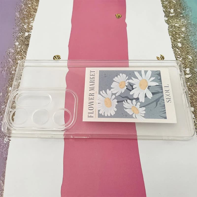 قاب گوشی Galaxy S25 Ultra سامسونگ شفاف طرح Flower Market کد 888