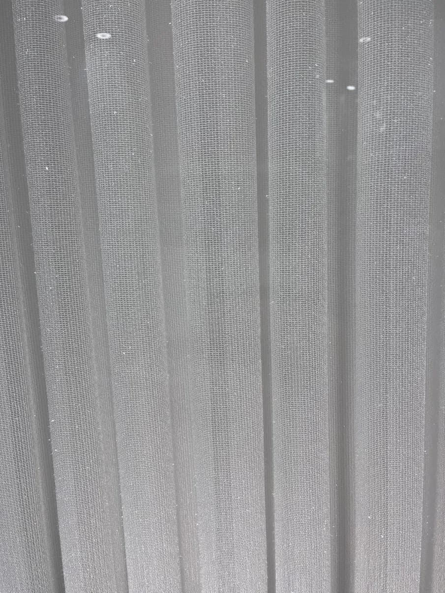 پرده پذیرایی تور ساده لمه دار سوزنی + تور لب حاشیه مدرن — تصویر ۵